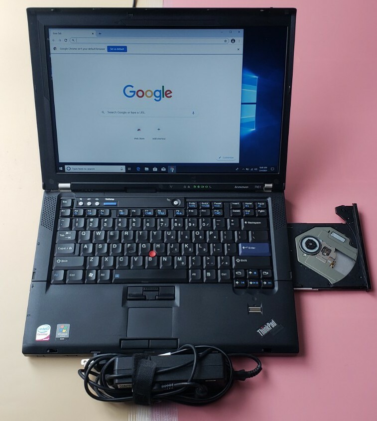 LENOVO THINKPAD R61 14″ Intel Core 2 Duo 1.8GHz 4GB RAM 160GB HDD WIFI WIN 10