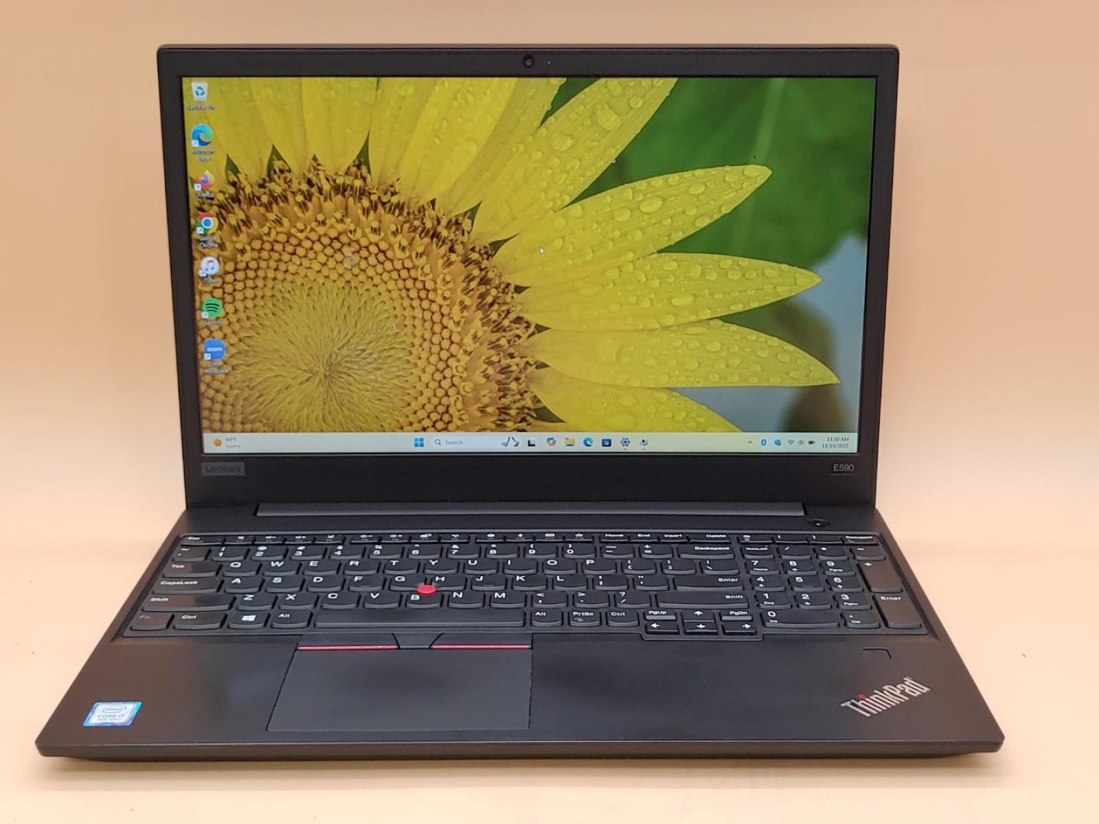 Lenovo ThinkPad E590 15.6″ Intel i7-8565U 16GB RAM 256GB SSD Win11Pro **NO A/C**