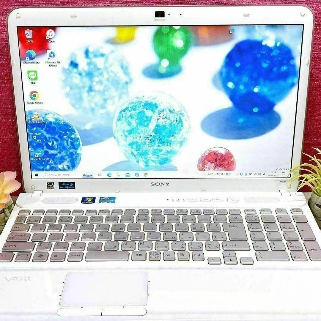 Bargain VAIO laptop with camera, ready to use, housewives and beginners, Blu-ray