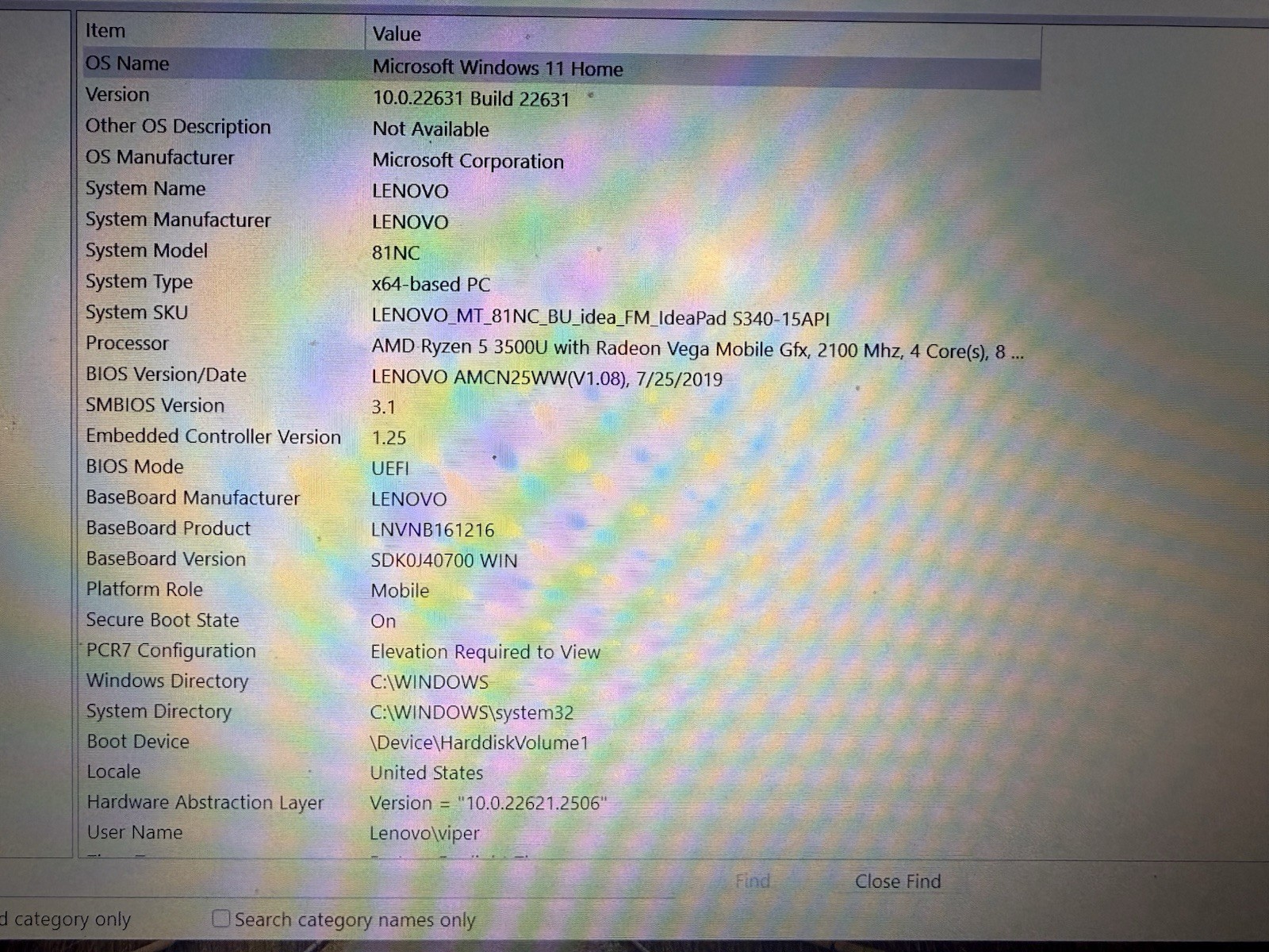 Lenovo IdeaPad S340-15API 15.6″ AMD Ryzen 5-3500U 8GB RAM 256GB SSD Win-11