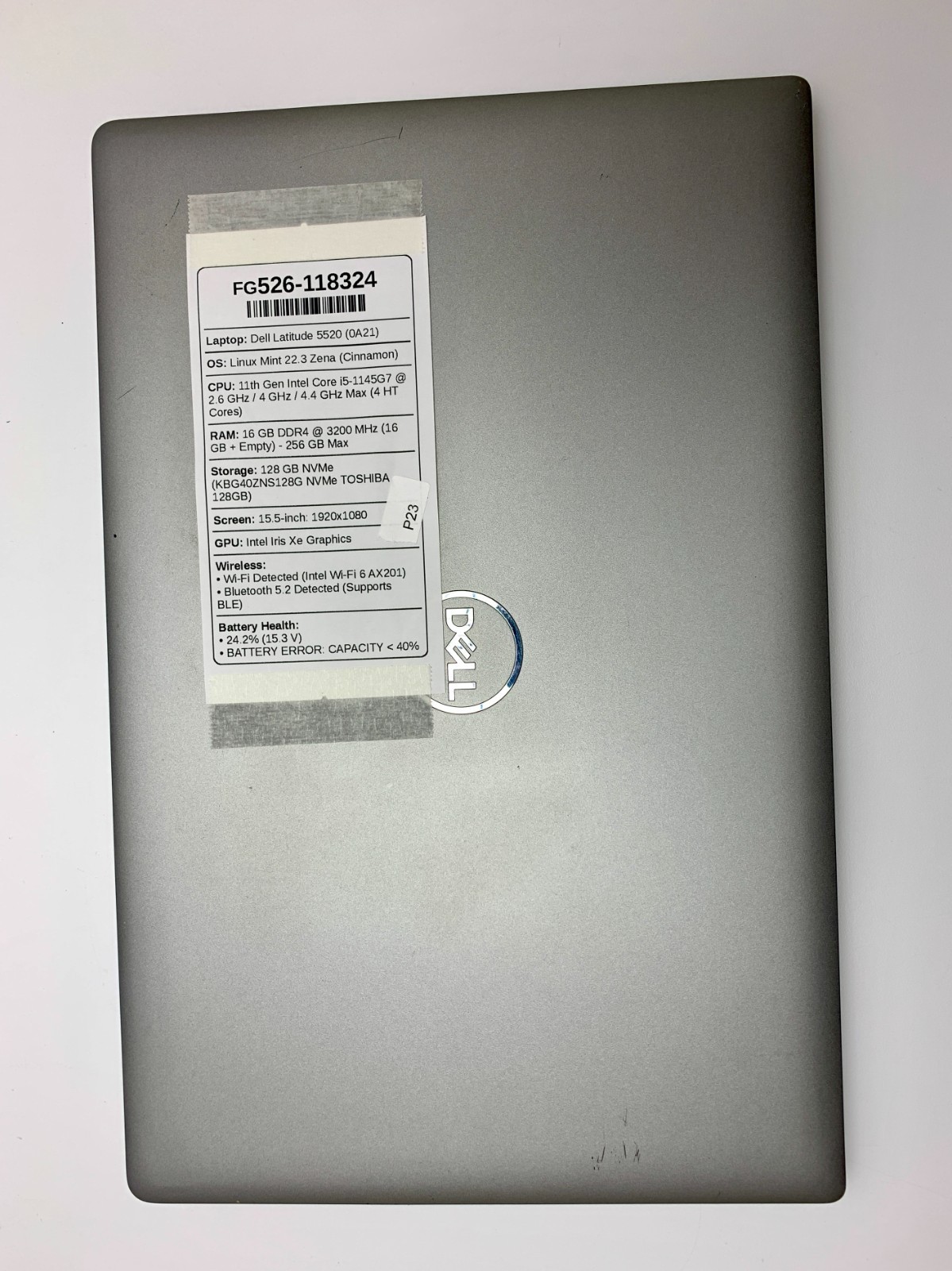 Dell Latitude 5520 | i5-1145G7 | 16GB RAM | 128GB NVMe | LINUX