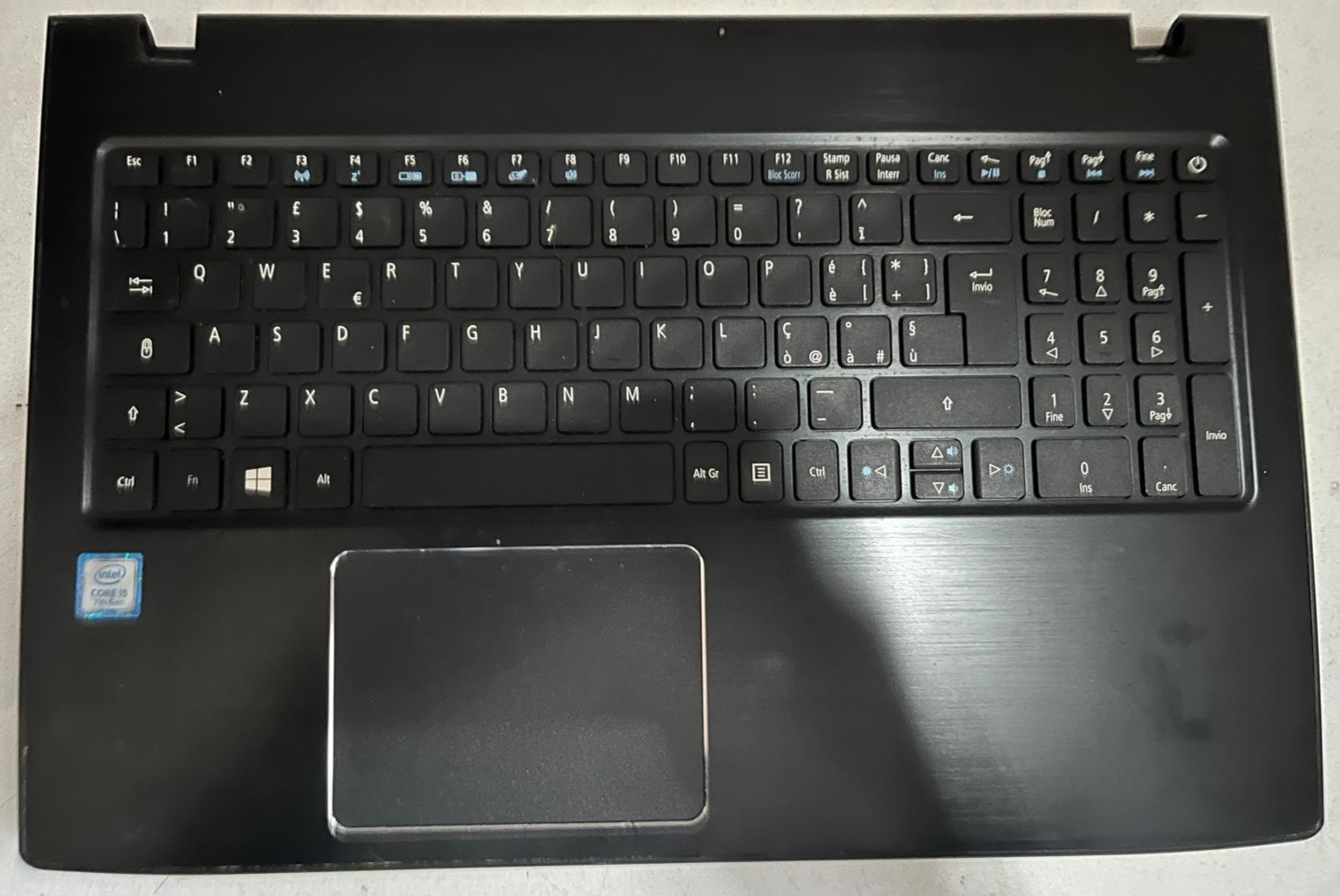 Acer Travelmate P259 N16Q2 WRISTREST COVER WITH KEYBOARD AND BACK COVER