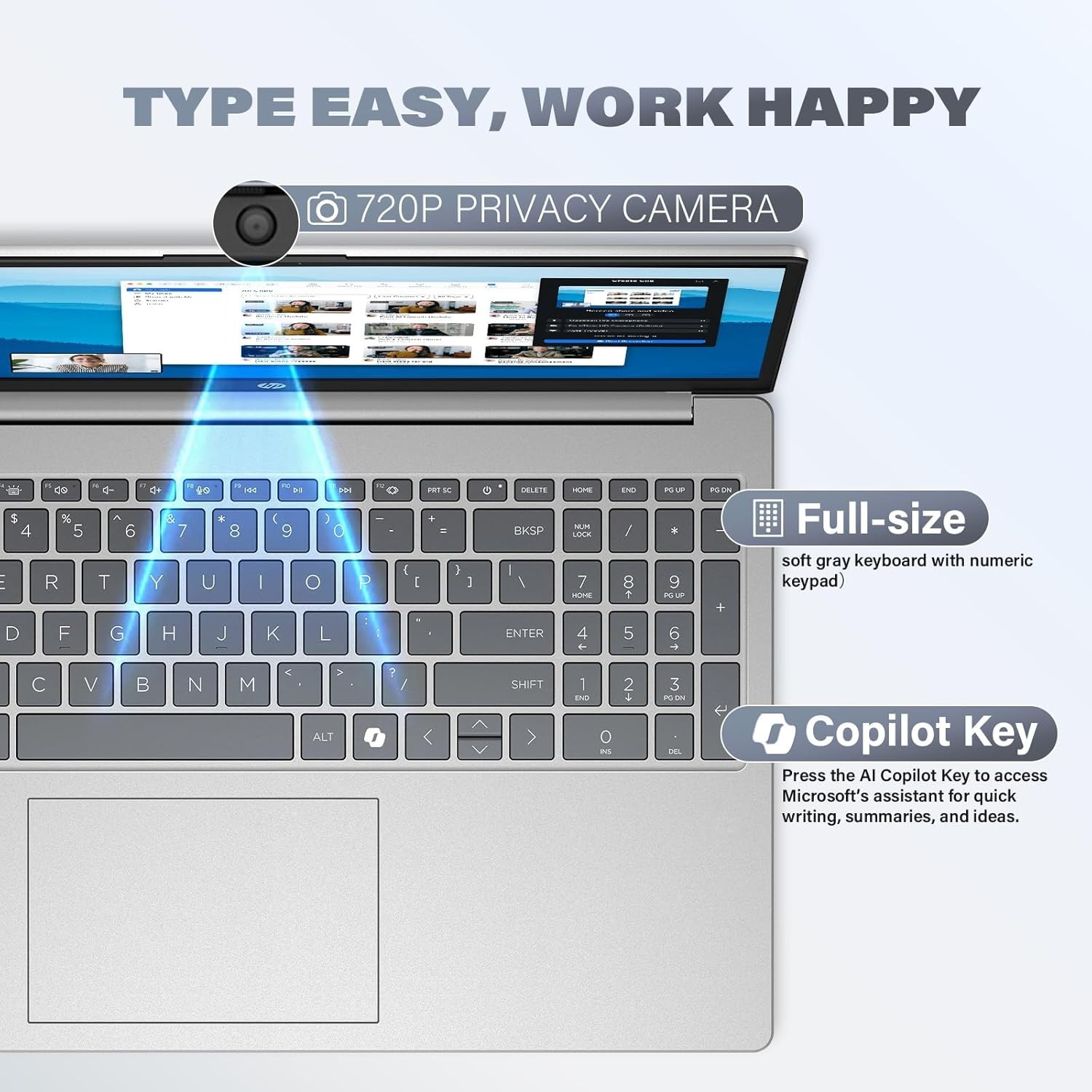 HP 15.6″ Touch Laptop, Intel Core i3, 16GB RAM + 512GB SSD, Windows 11 Pro