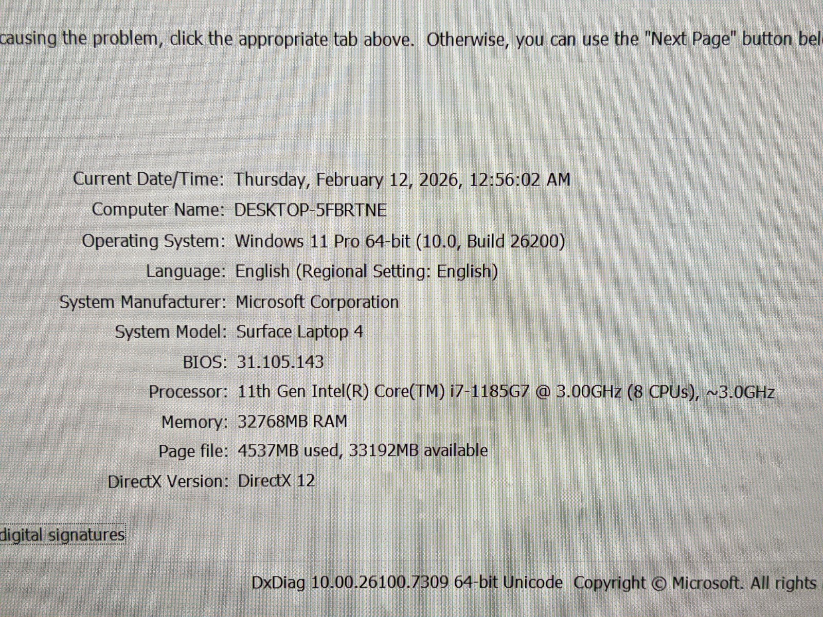 MS Surface Laptop 4 1950:1951 13.5″ 2256×1504 TOUCH i7-11 3GHz 32GB 1TB SSD W11P