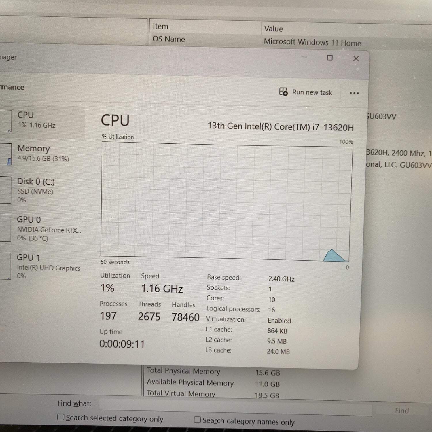 Asus ROG Zephyrus G16 GU603 16″ i7-13620H 2.4GHz 16GB RAM 512GB SSD RTX 4060