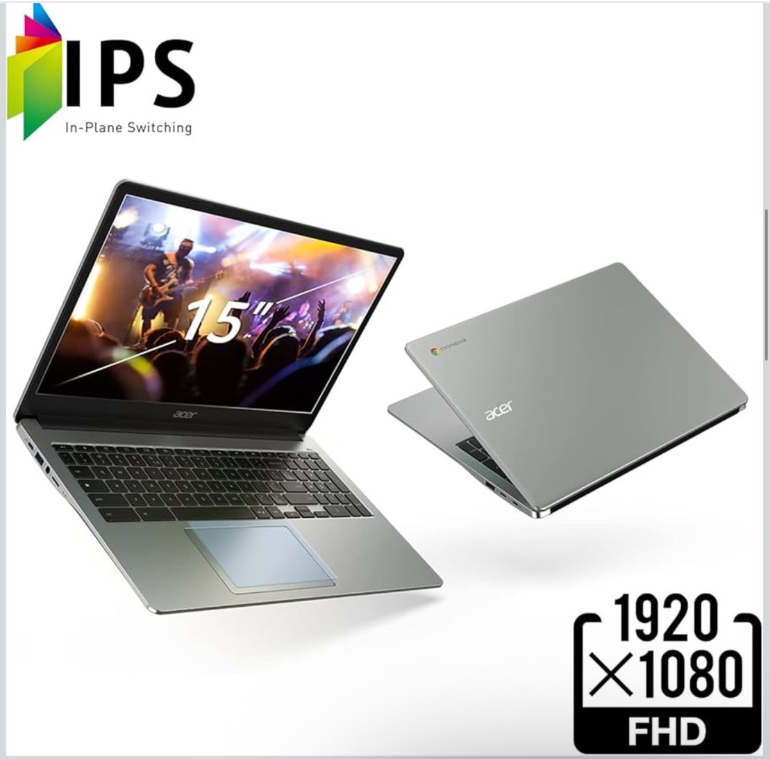 Acer Chromebook 315 15.6″ FHD IPS Intel N4500 4GB 64GB Chrome OS Silver