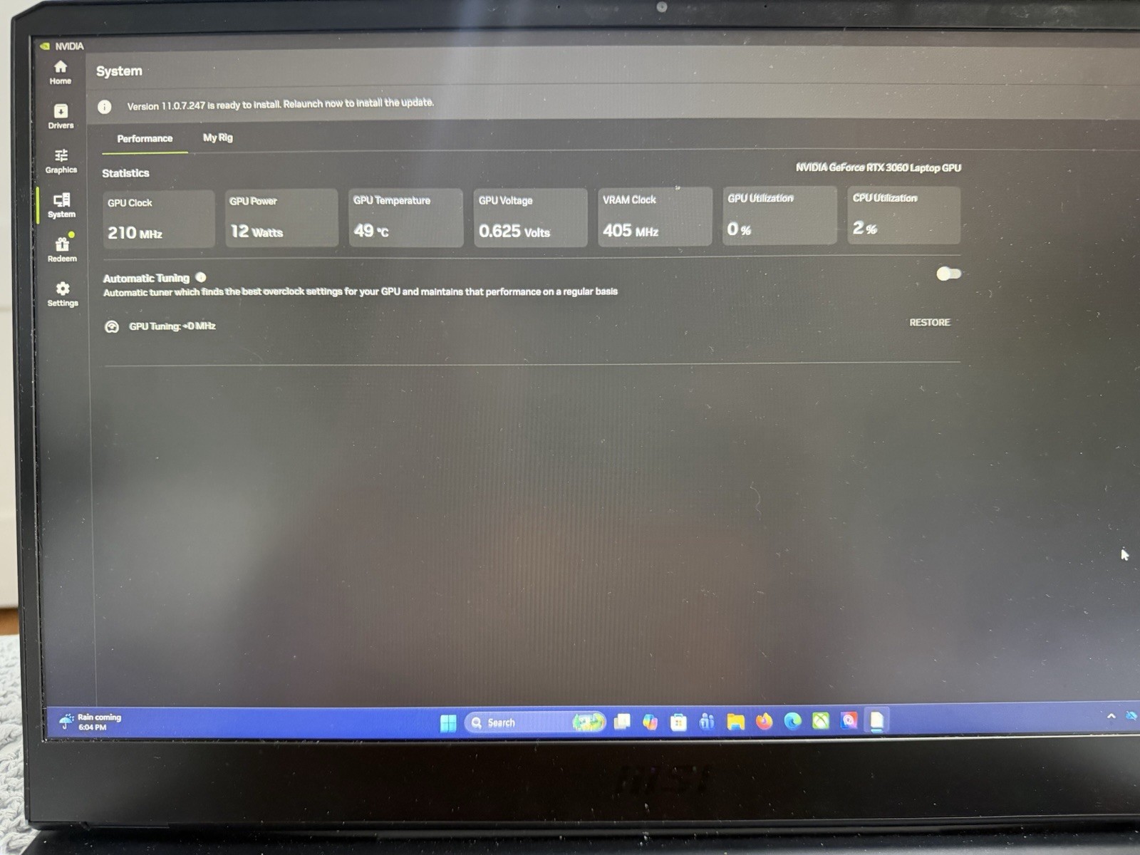 MSI Raider GE76 17″ i9-12900H 16GB RTX 3060