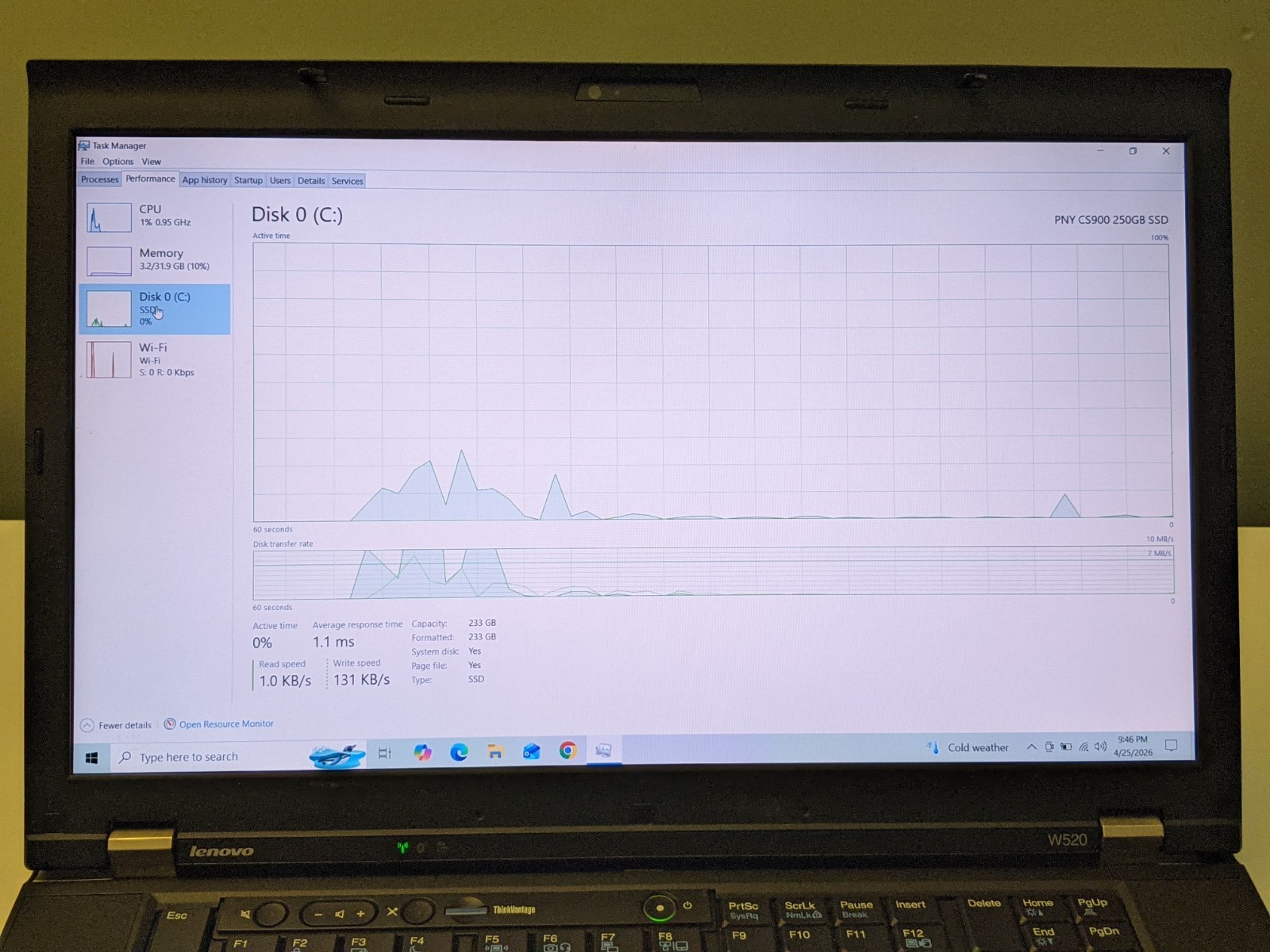 Lenovo ThinkPad W520 15.6” Laptop i7 Extreme 32GB RAM 250GB SSD Win 10 Pro