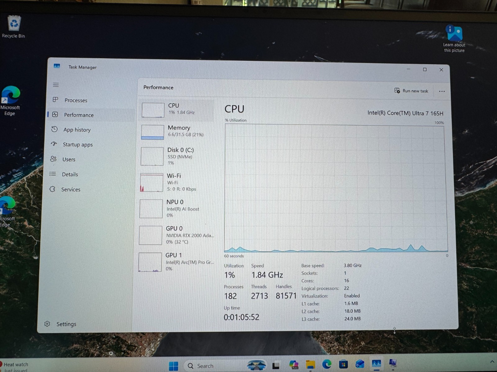Dell Precision 5490 14″ QHD 3.8 Ghz Ultra 7 165H 32GB 512GB RTX 2000 Ada