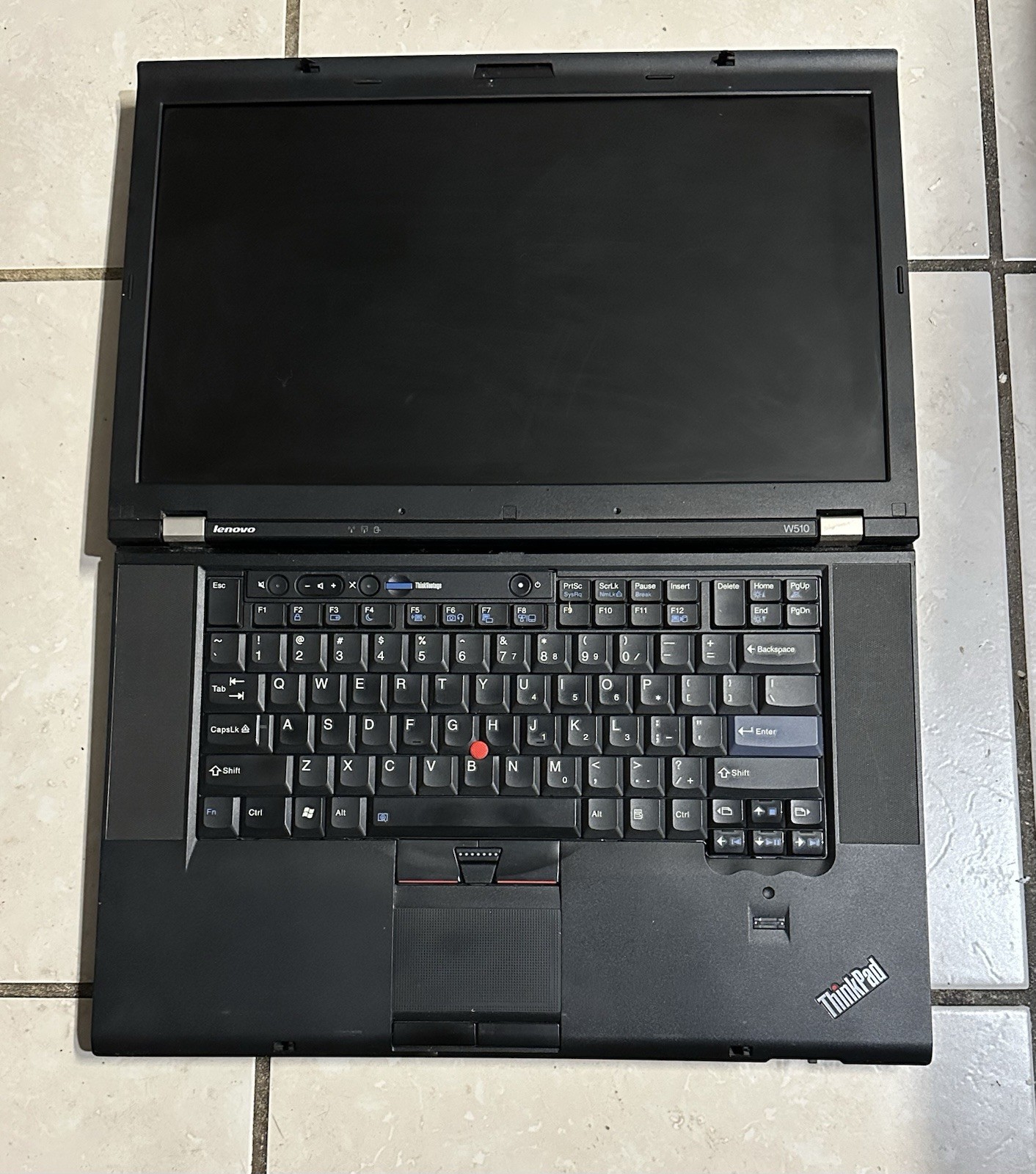 Lenovo ThinkPad W510 i7-720QM Win 7, No Battery