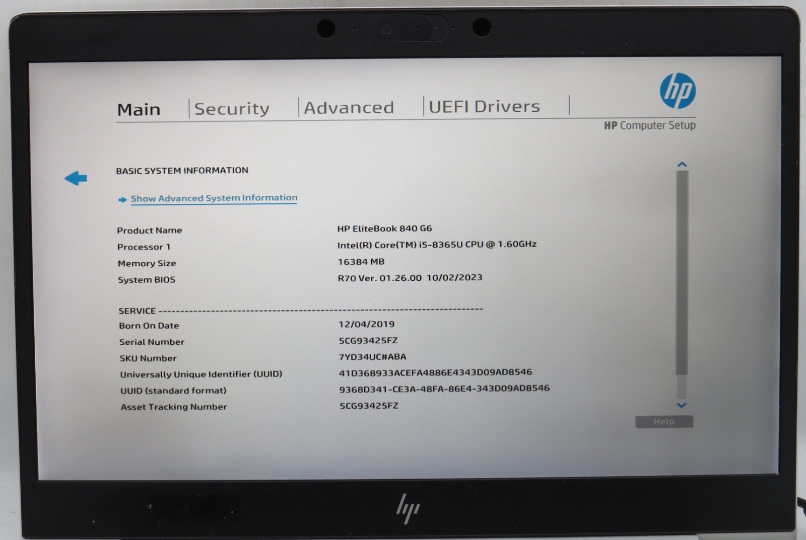 HP EliteBook 840 G6/i5-8365U @1.60 | 16GB DDR4 RAM | 256GB M.2 | No OS w/AC