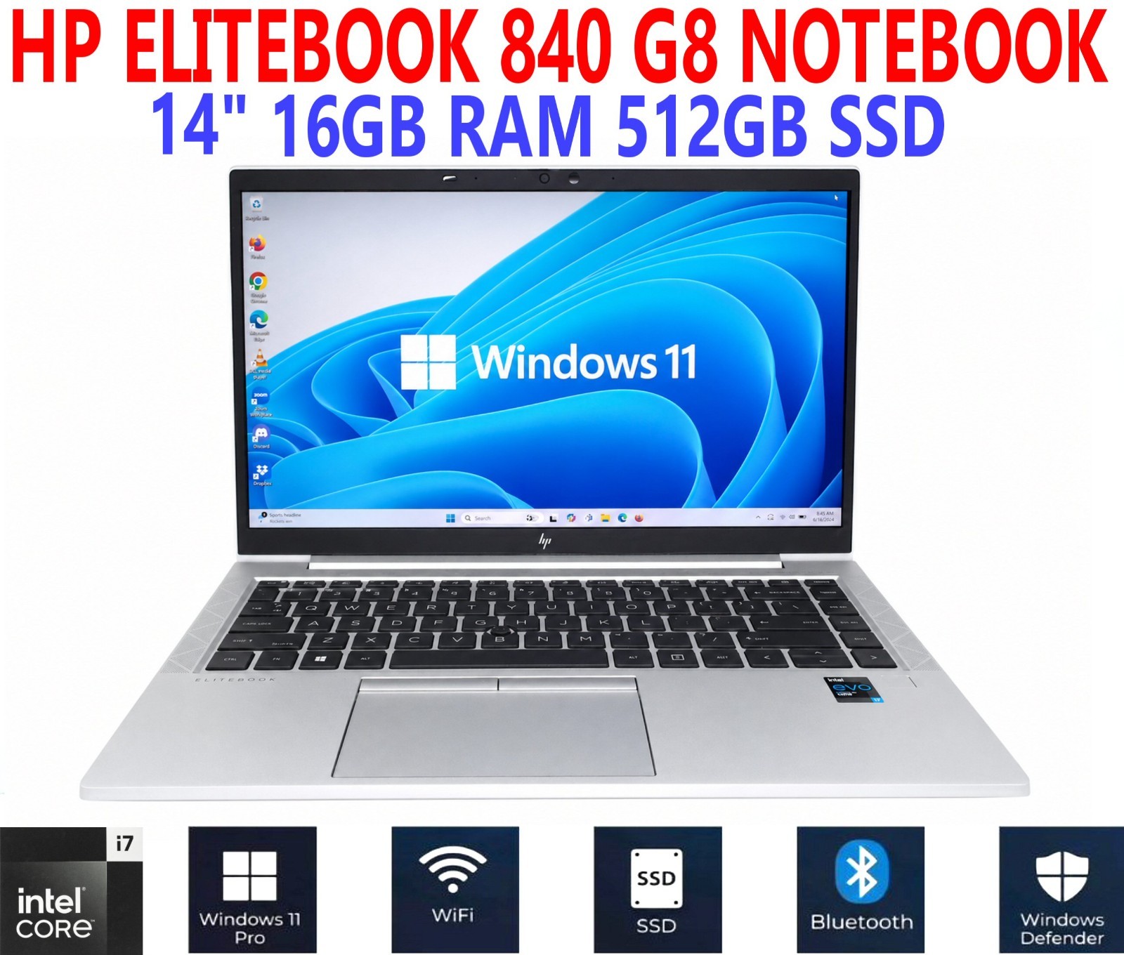HP ELITEBOOK 840 G11 NOTEBOOK INTEL CORE ULTRA 5 135U 1.60GHz 14″ 32GB RAM 1TB