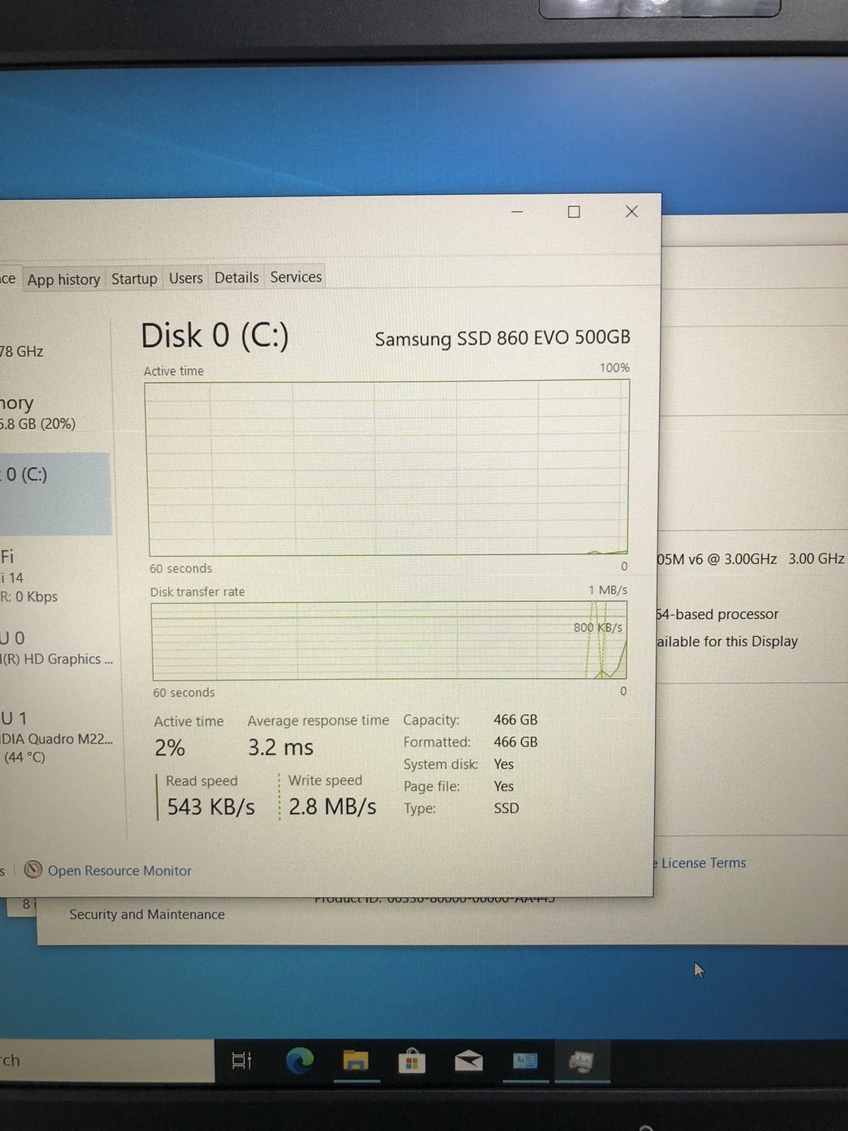 Fujitsu Celsius H770 Xeon E3-1505M v6 16GB 512GB SSD Quadro M2200 4GB Laptop