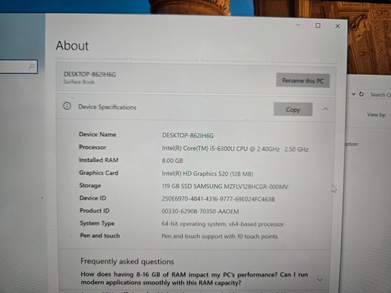 Microsoft Surface Book 13.3″ Touch Laptop Core i5-6300U 8GB 128GB Win10 Nice One