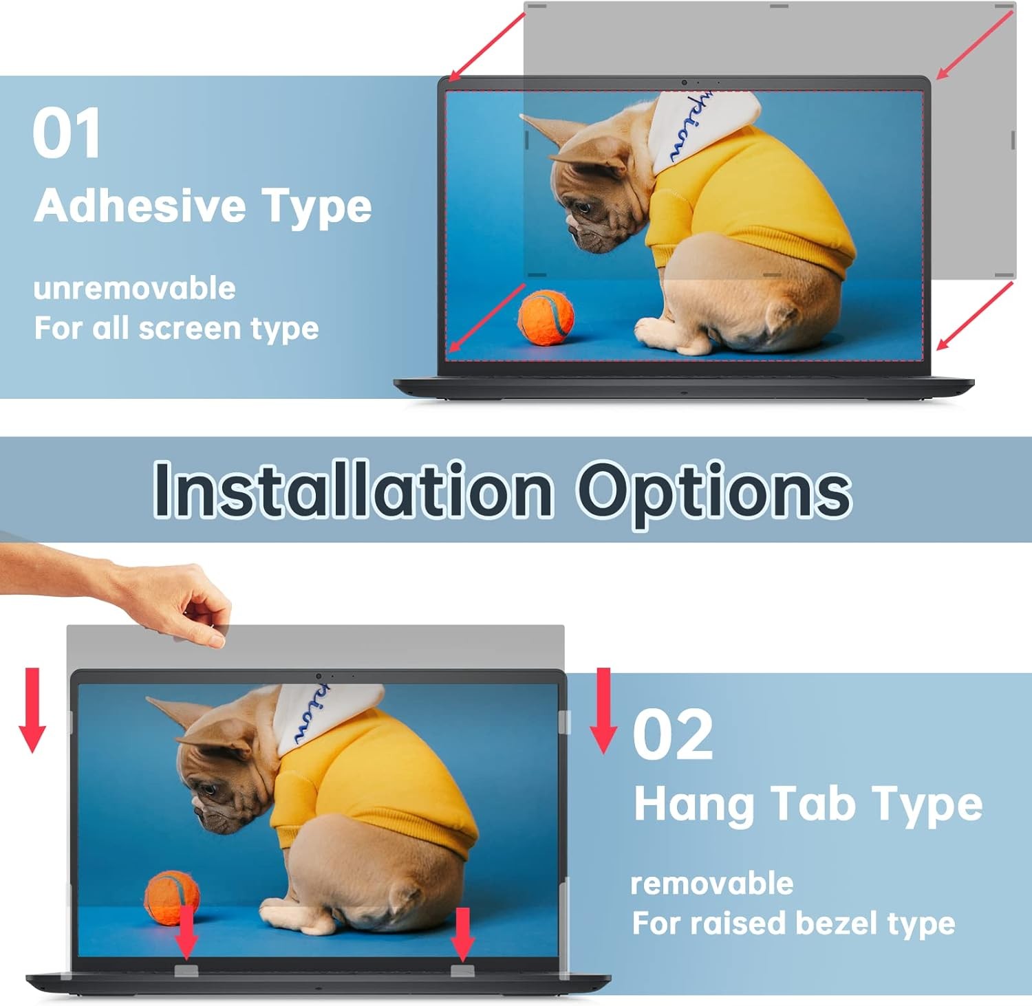 Laptop Privacy Screen 14 Inch, 16:9 Aspect, Compatible with HP, Dell, Acer, Asus