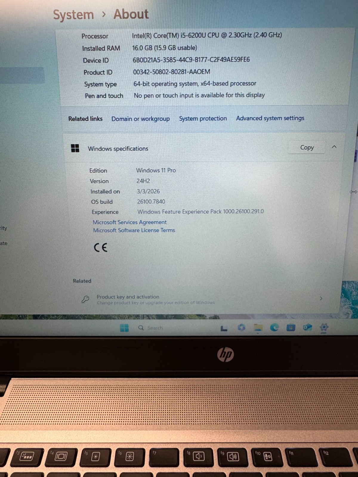 HP EliteBook 850 G3 15.6 i5-6200U 16GB 256GB – Great Shape – Grade A
