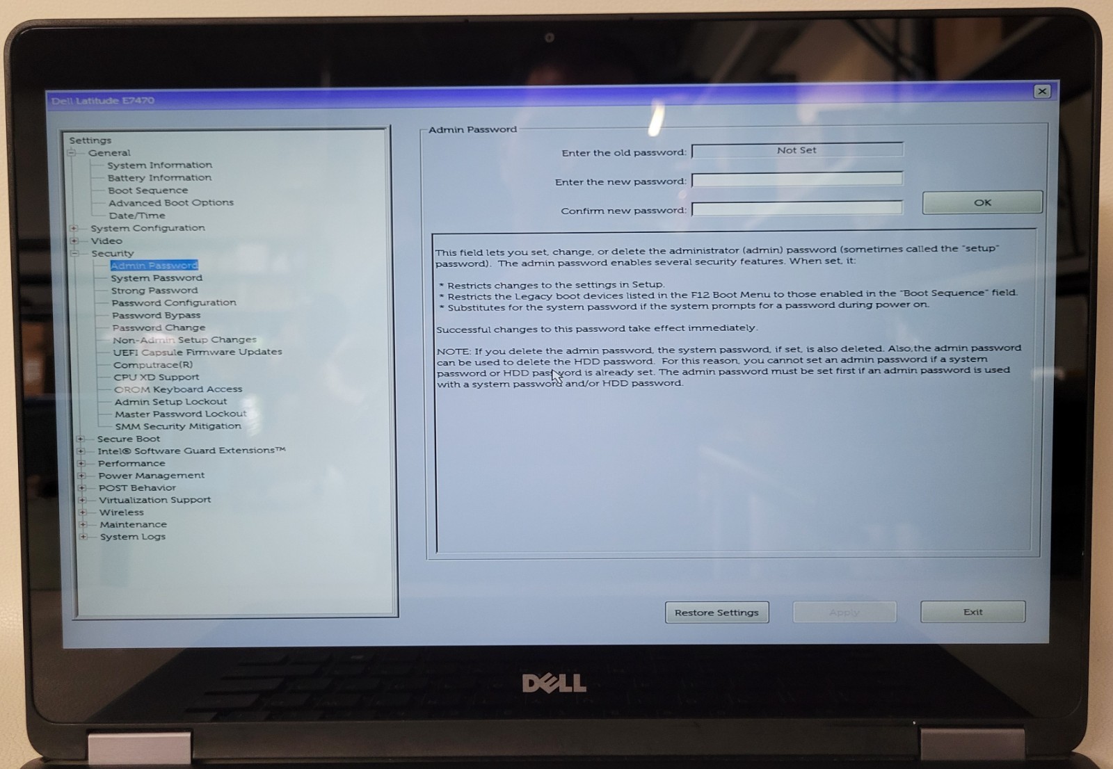 Dell Latitude E7470 i7-6600U 8GB RAM 256GB SSD NO ADAPTER (UID MEF3C02CDD)