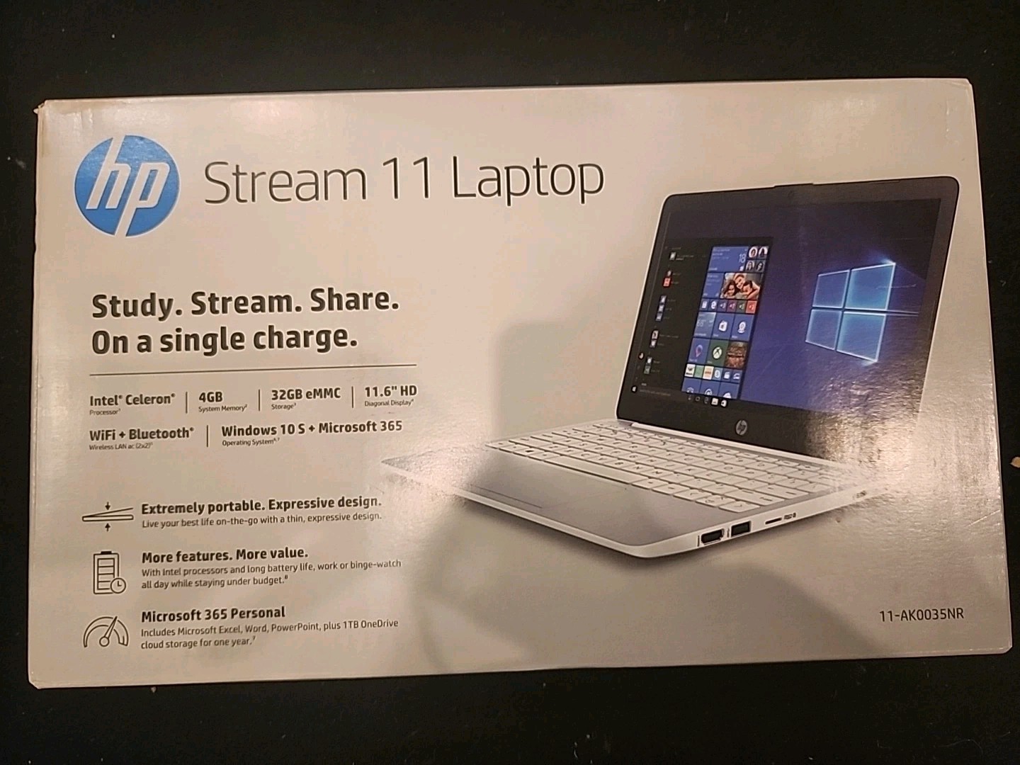 HP Stream 11.6 inch (32GB, Intel Celeron N, 1.10GHz, 4GB) Notebook/Laptop -…