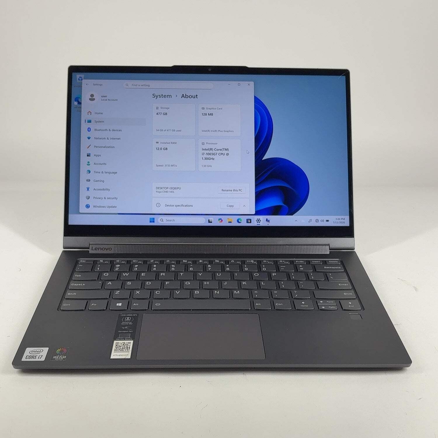 Lenovo Yoga C940 81q9 14″ i7-1065G7 1.3GHz 12GB RAM 512GB SSD