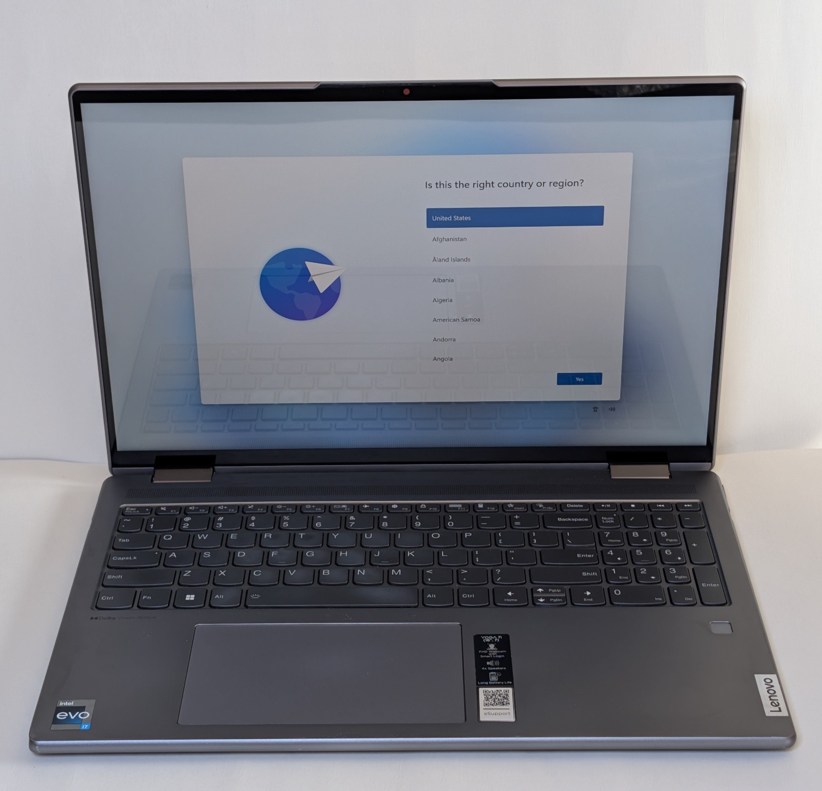 Lenovo Yoga 7 16IAP7 – RAM/SSD Unknown *FOR PARTS ONLY*. ~86W~