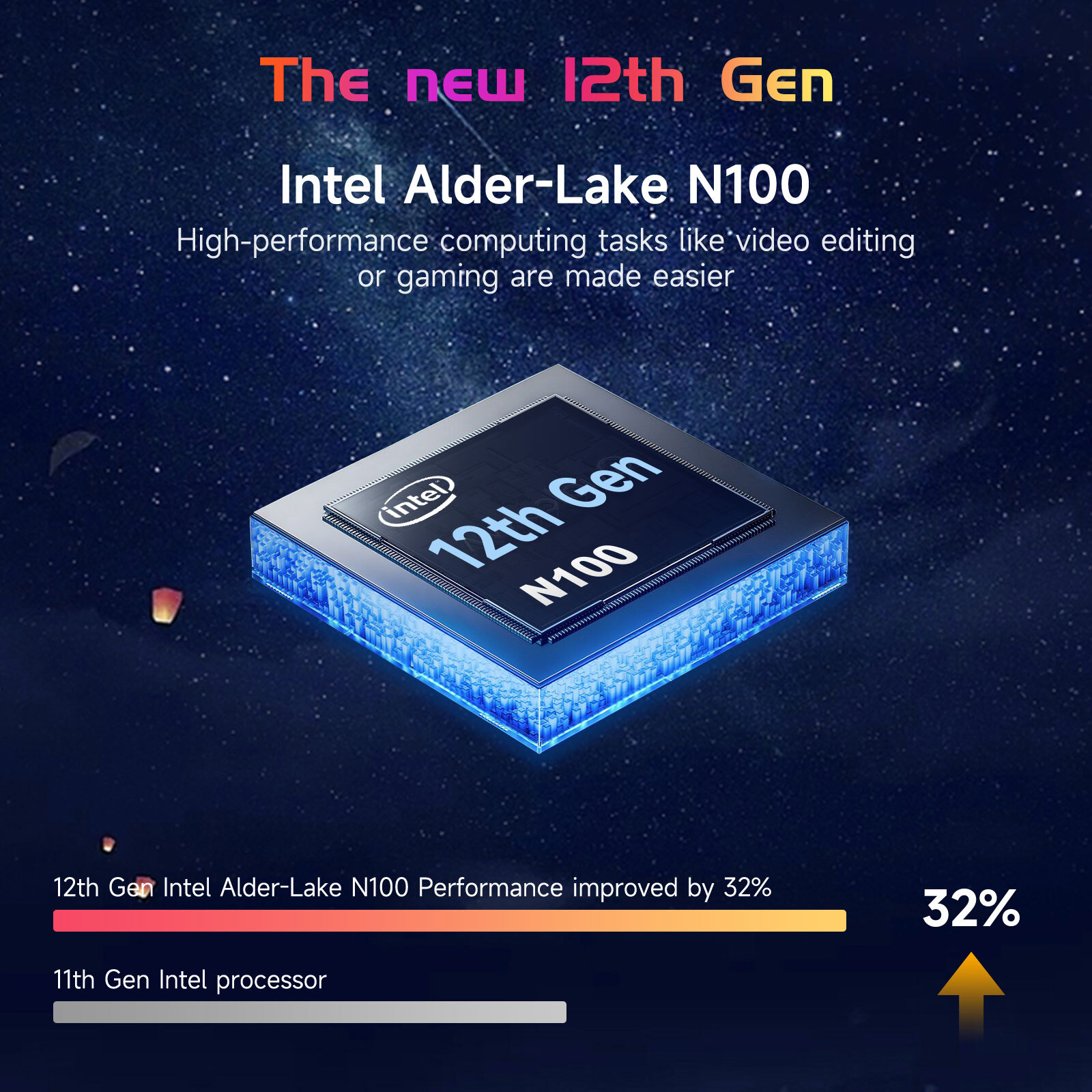 NIMO 15.6 FHD Laptop 8GB RAM 128GB SSD Intel Pentium Quad-Core N100 WiFi 6