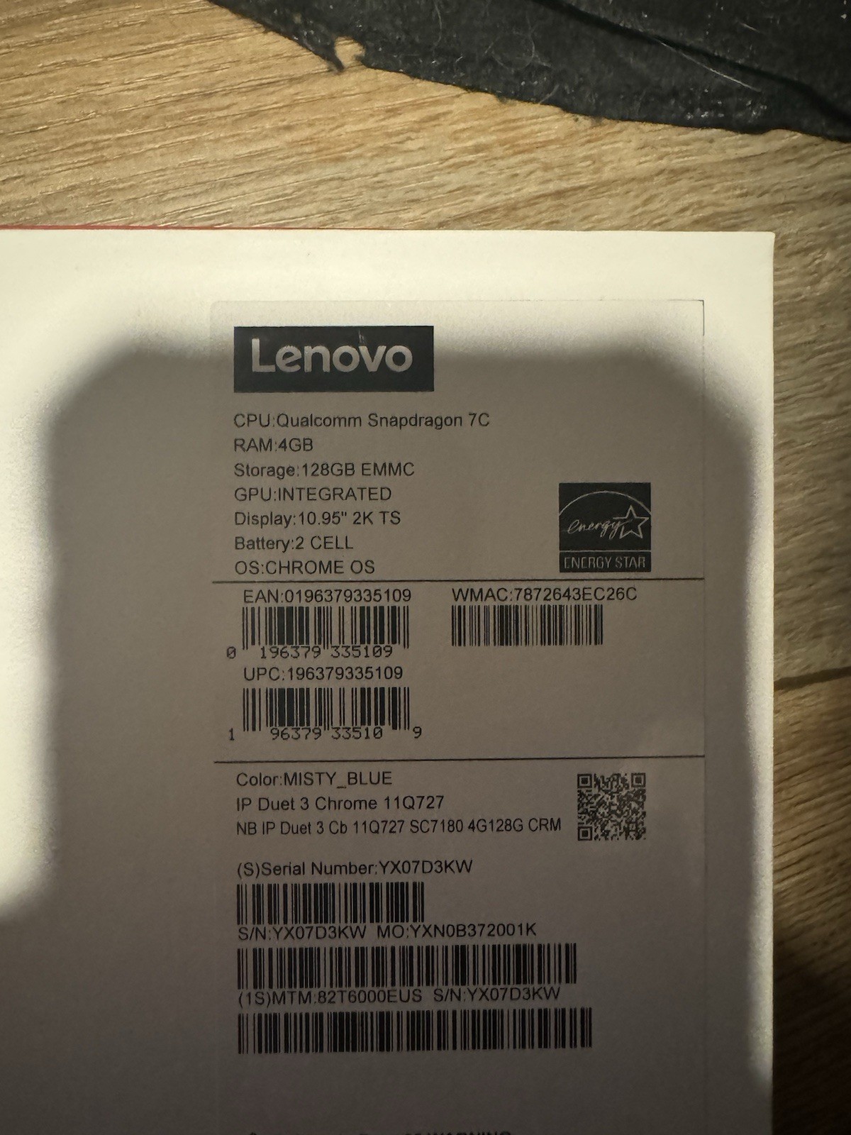 Lenovo Duet 3 Chromebook