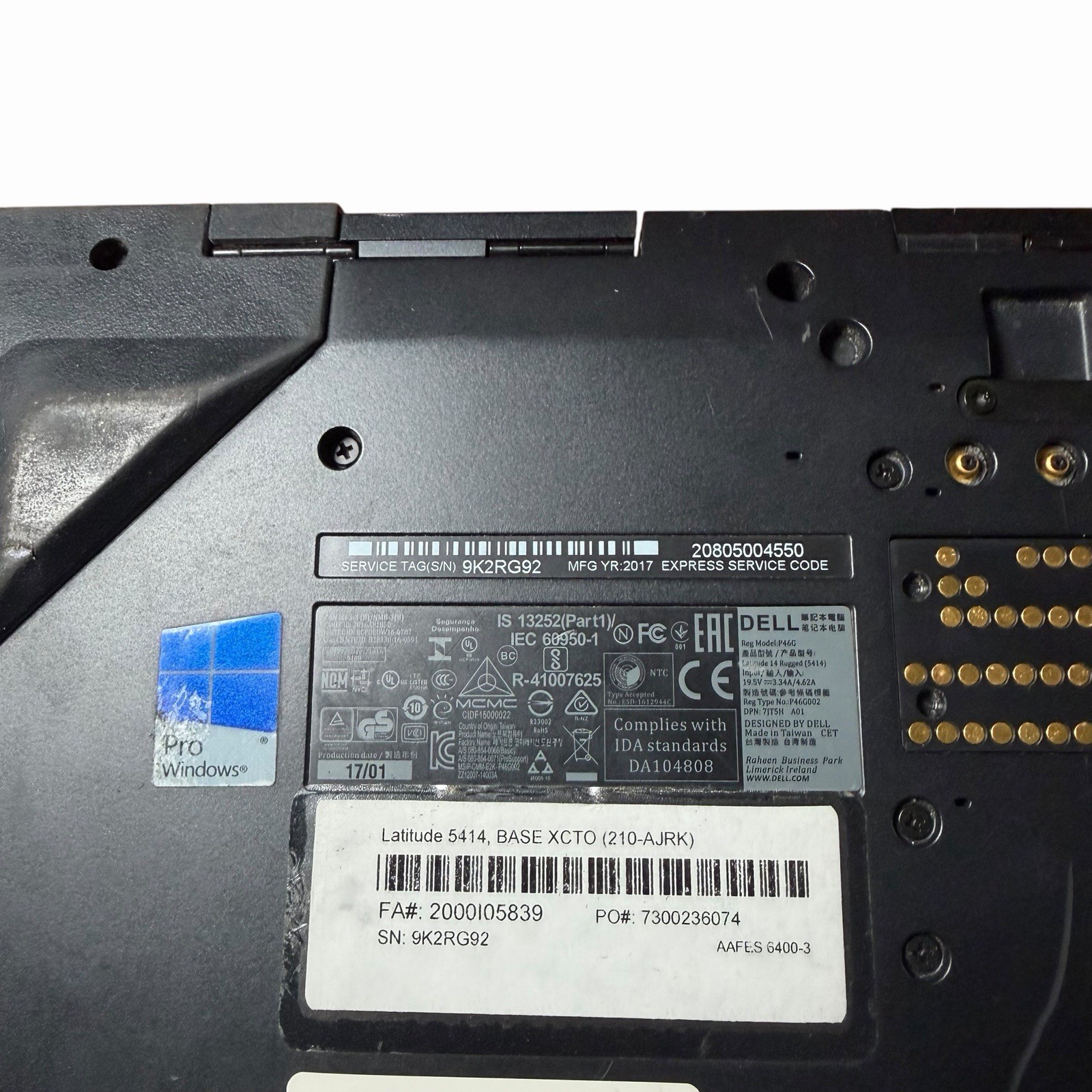 Dell Latitude Rugged 5414 14″ Intel i5-6300U 2.40GHz 8GB 512GB SSD Win 10 Pro