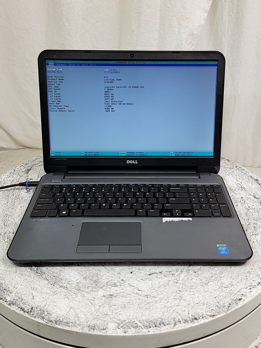 DELL LATITUDE 3540 PC Laptop INTEL CORE I5-4300U 4GB SEE NOTES