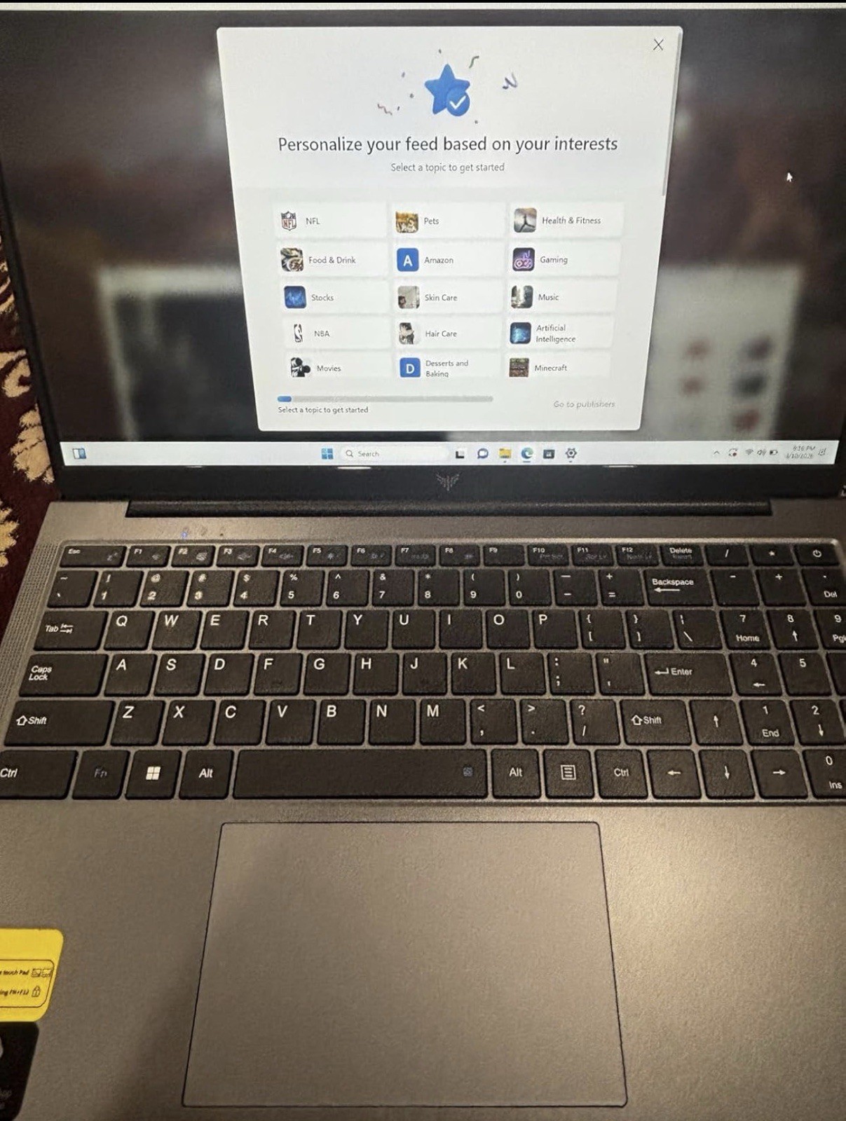 Game laptop, 256GB NVMe solid-state drive, 8GB memory, INTER N97, 15.6-inch