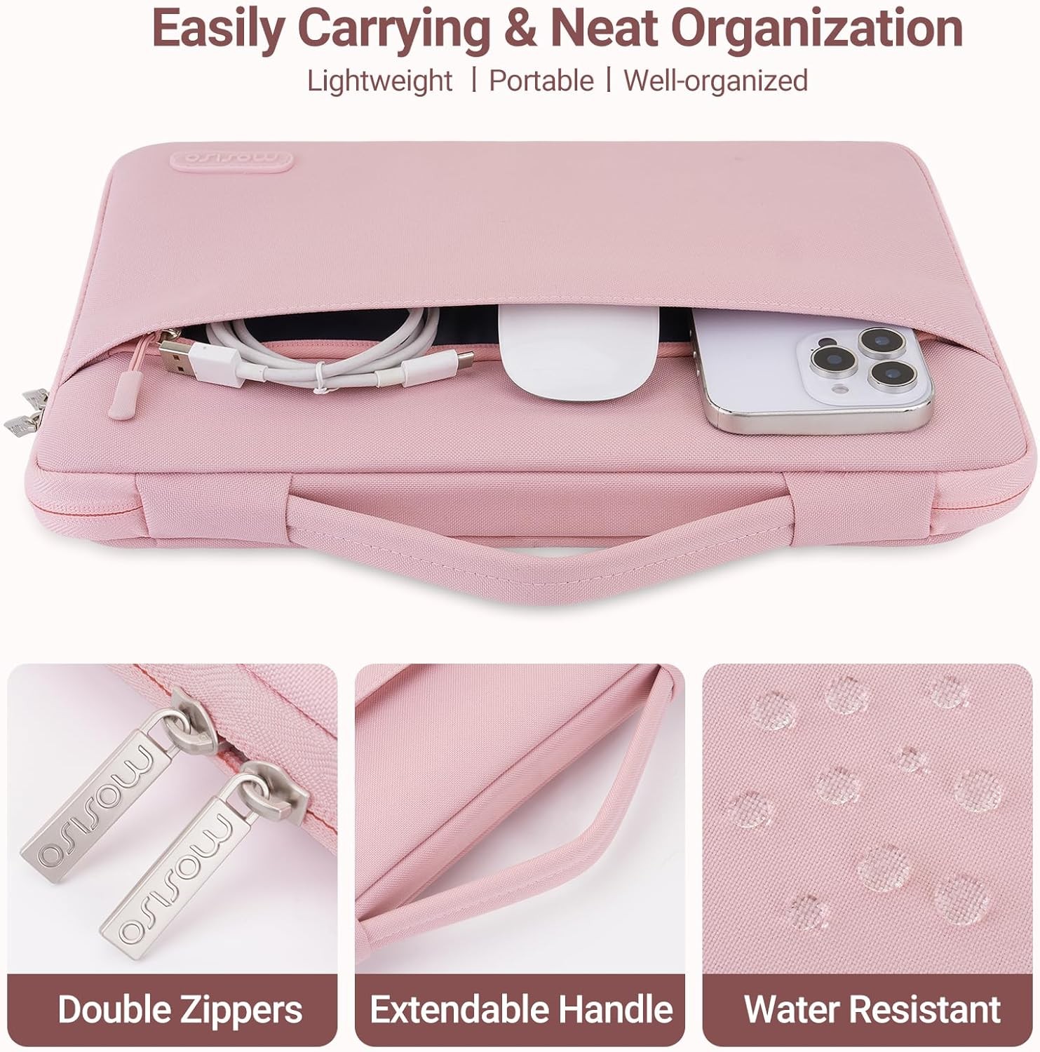 Hard Shell Sleeve for MacBook Air 13 inch, Baby Pink Color & Design