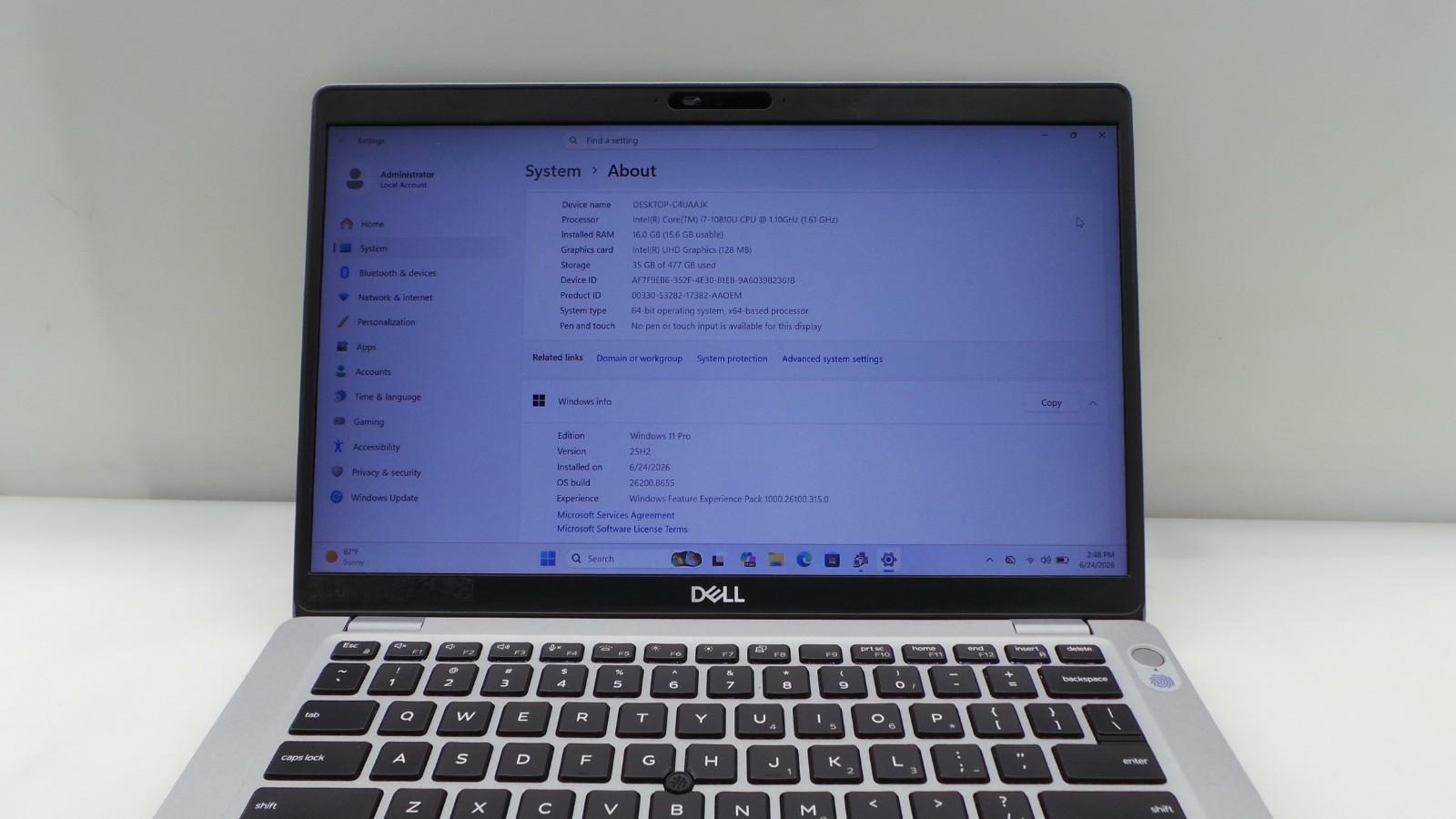 Dell Latitude 5410 | 14″ | i7-10810U 1.10GHz | 16GB RAM 512GB NVMe | WIN 11 PRO