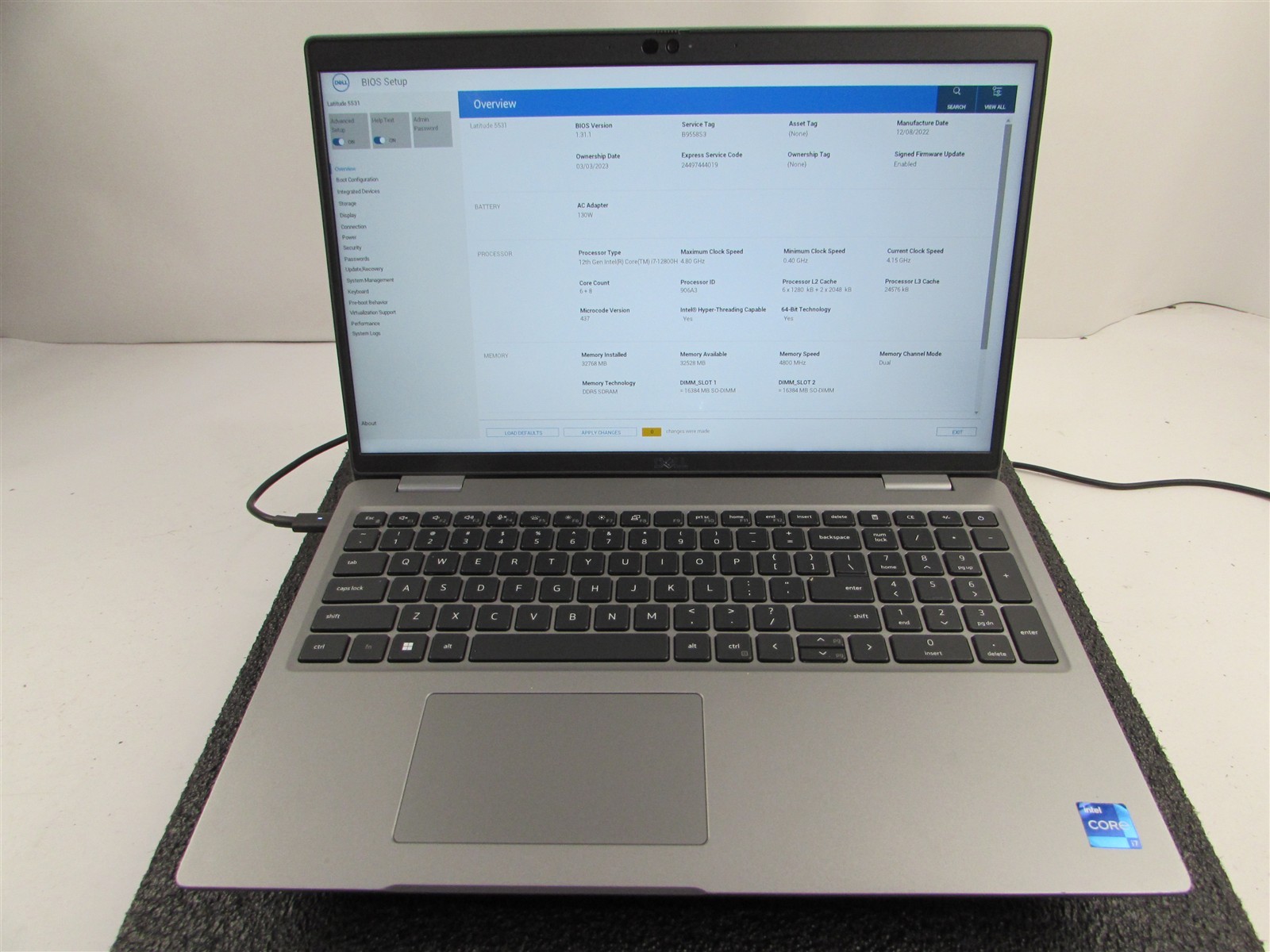 DELL LATITUDE 5531 1920X1080 FHD I7-12800H (14 CORES 1TB SSD 32GB RAM NO O.S/BAT