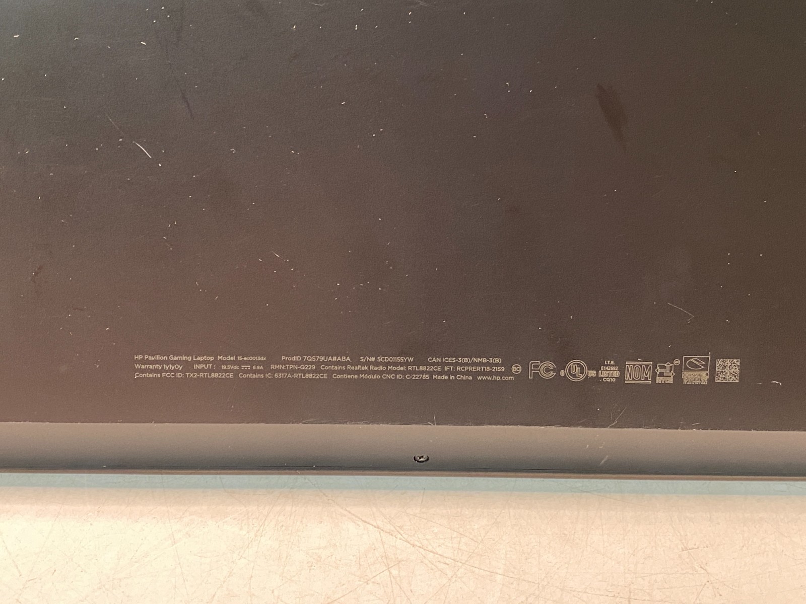 HP Pavilion Gaming 15-ec0xxx Ryzen 5 3550H 12GB GTX 1050 No SSD – Bad Batt PARTS