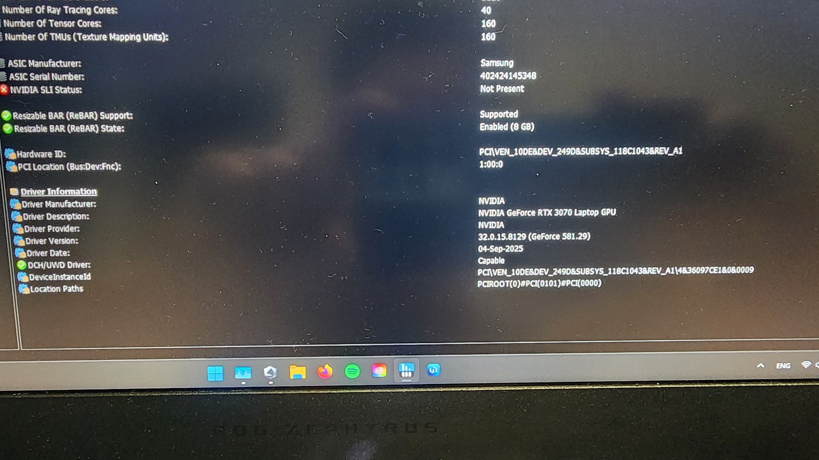 ASUS ROG Zephyrus G15 GA503QR RTX 3070 Ryzen 9 5900HS 16GB 1TB SSD 15.6″ QHD 165