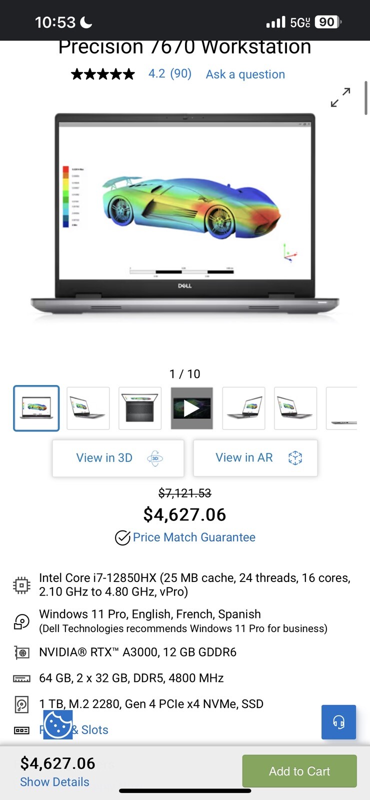 dell precision 7670 workstation cto