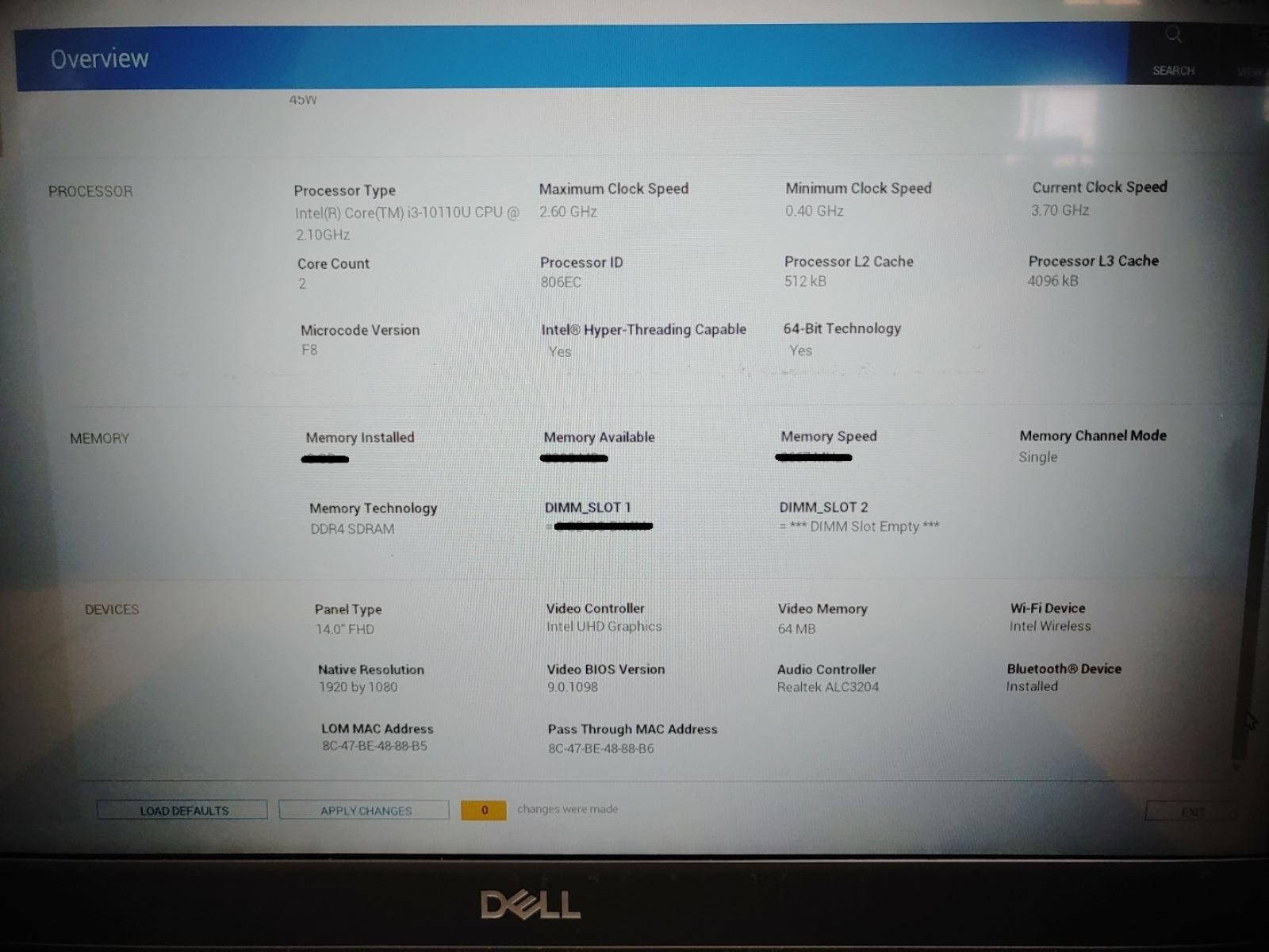 Dell Latitude 3410 14″ Touch i3-10110U✔ ***NO RAM/NO SSD/NO AC* **READ**