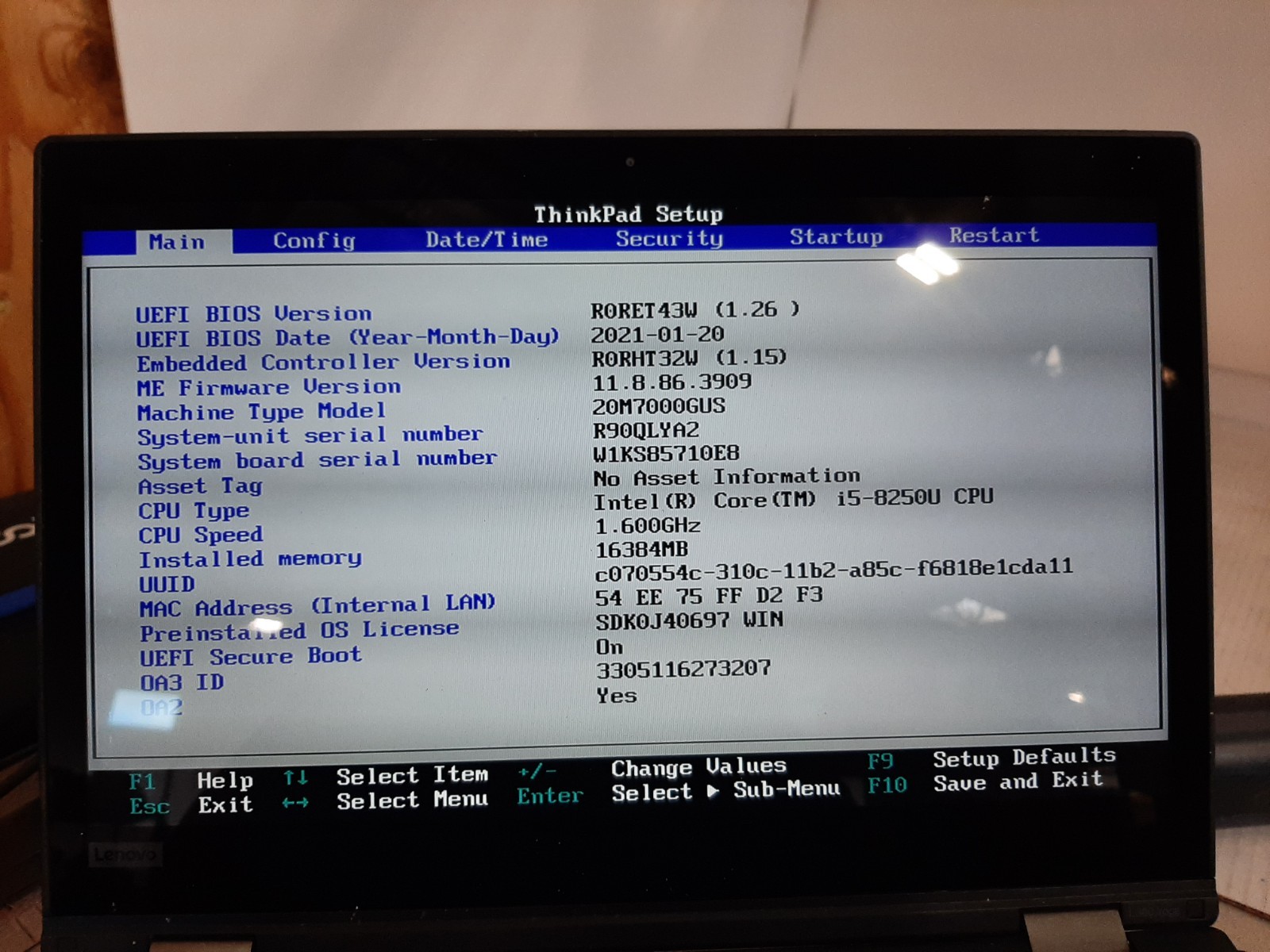Lenovo ThinkPad L380 Yoga i5-8250U 1.60GHz 16GB RAM No SSD/OS #97