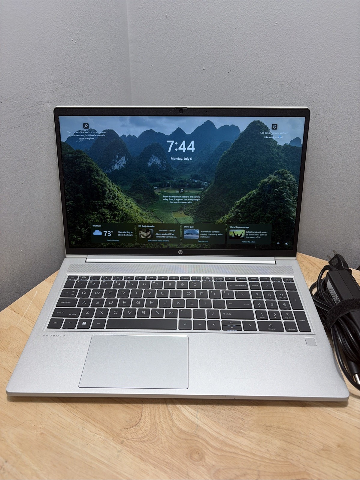 HP ProBook 455 G10 AMD RYZEN 7 7730U 2.0GHZ 16GB 256GB SSD WCAM WIFI W11 CORD