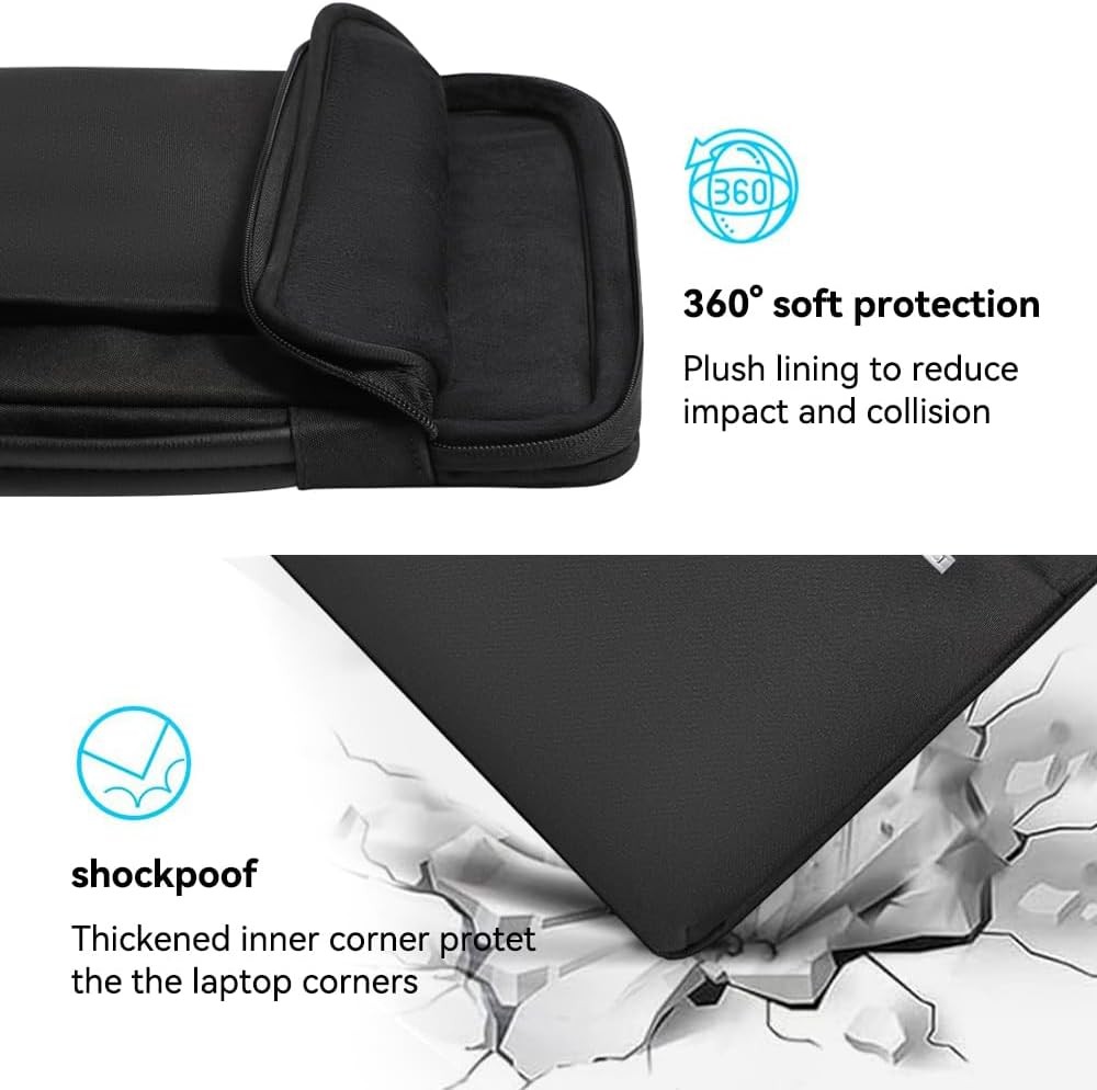 360° Laptop Sleeve Case 13 13.6 Inch Compatible with MacBook Air 13 M1/M2/M3/M4