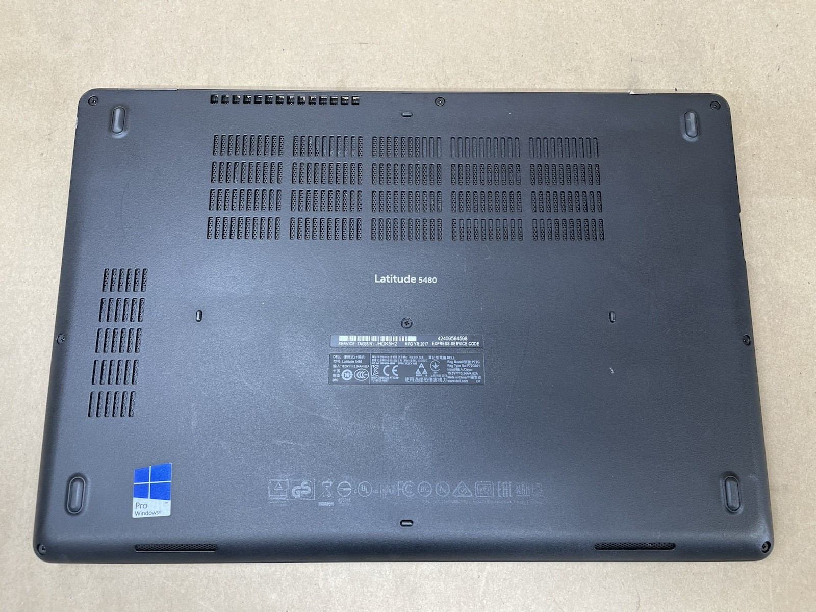 Dell Latitude 5480 Intel Core i5-7200U @2.50GHz 8GB RAM NO SSD NO OS