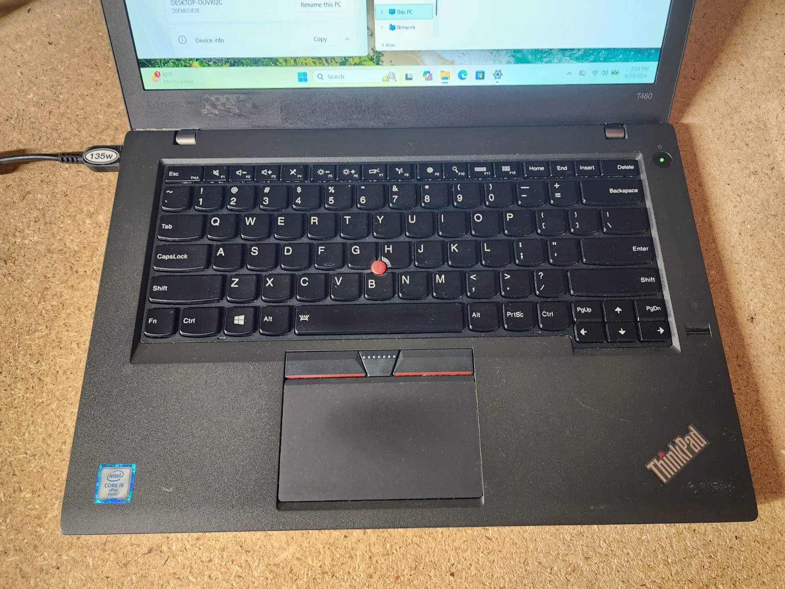 Lenovo ThinkPad T460 i5-6300U 2.4GHz 8GB RAM 256GB SSD Win 11 Pro See Desc