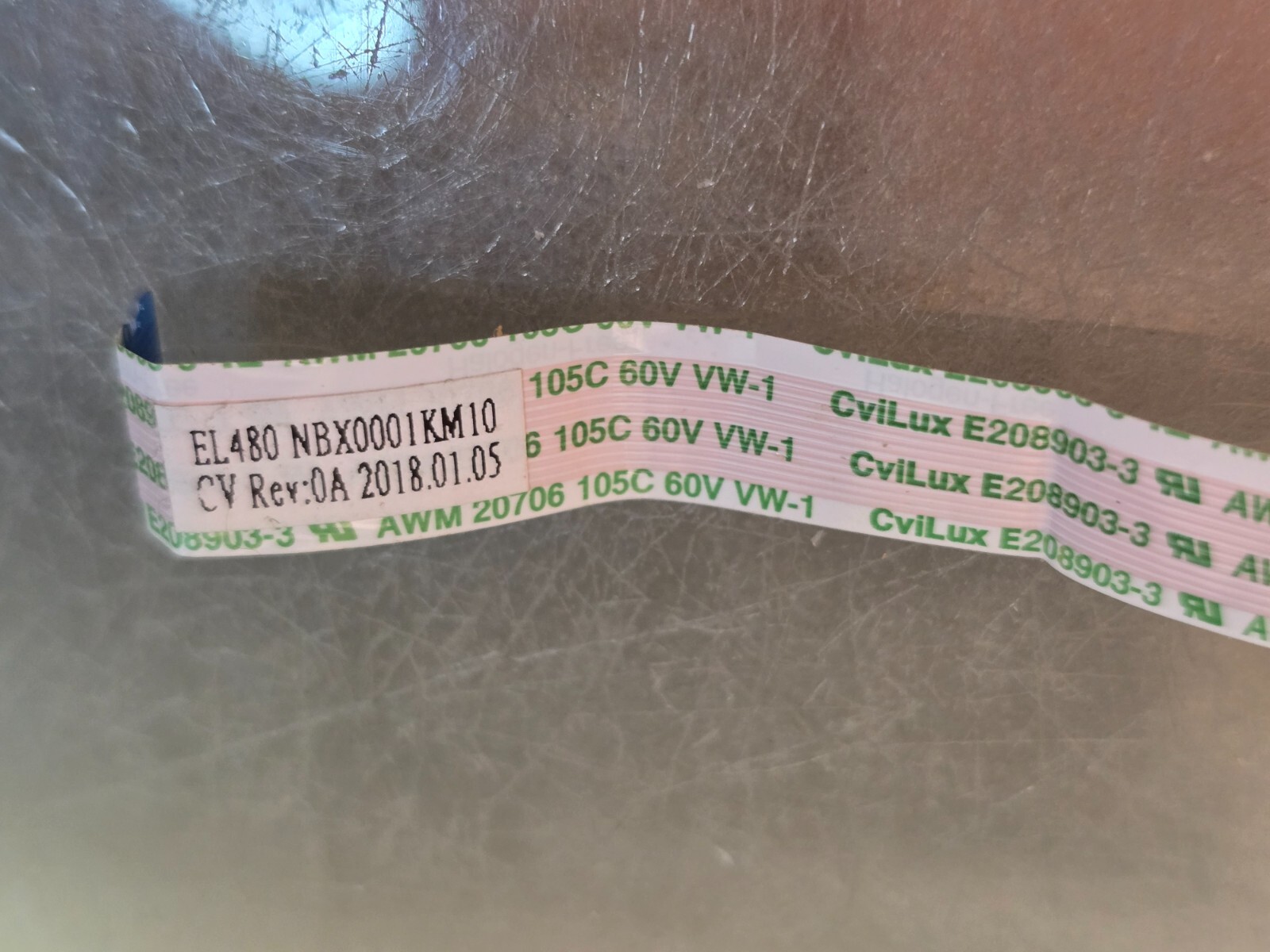 LENOVO THINKPAD L490 L480 FLAT FLEX TOUCHPAD CABLE NBX0001KM10
