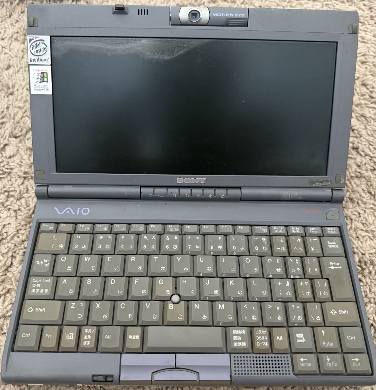 Sony VAIO PCG-C1R Notebook Windows 98 Intel 266Mhz 64Mb Bundle – Read Desc