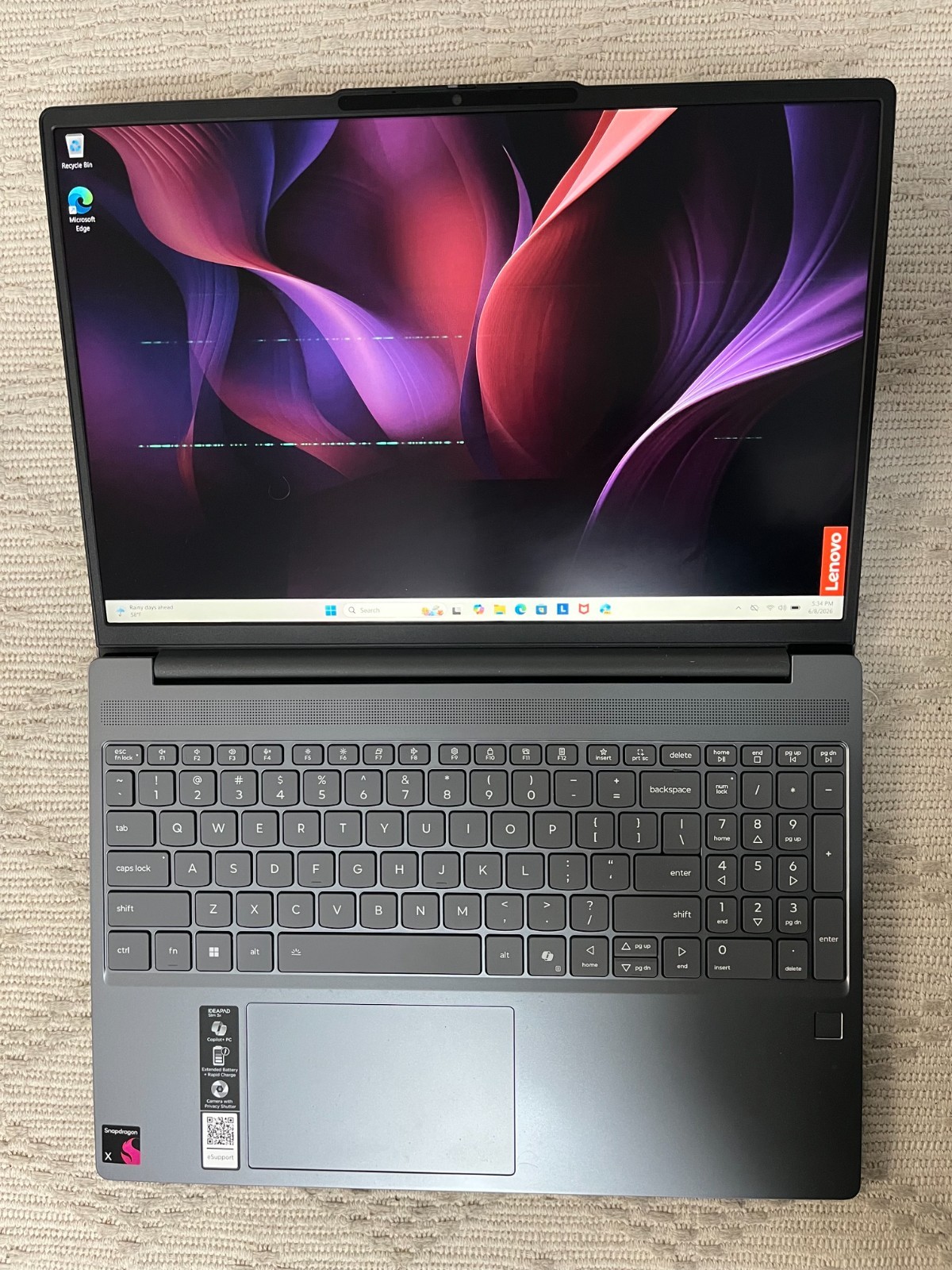 Display Issue – Lenovo IdeaPad Slim 3x 15.3″ Snapdragon X 16GB 1TB 83N30010US