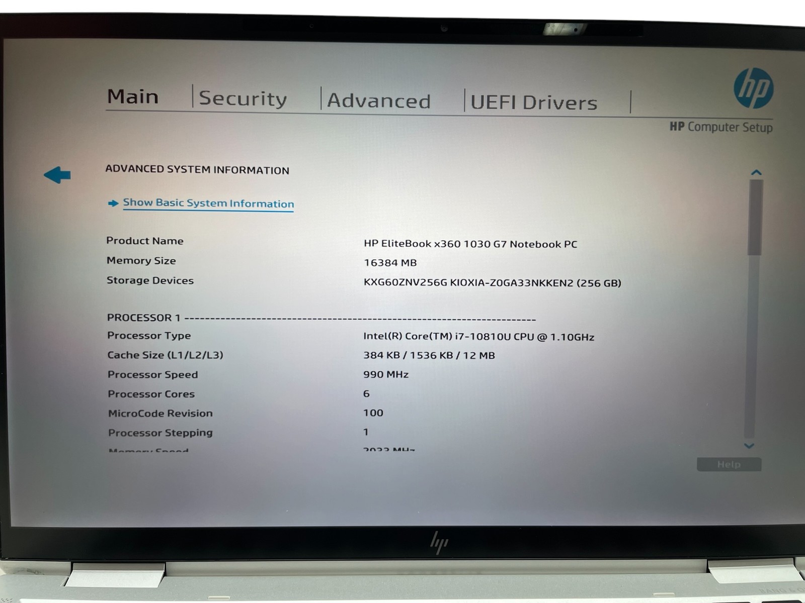 HP EliteBook X360 1030 G7 13″ – i7 1.1GHz – 16GB RAM – 256GB SSD – Grade D