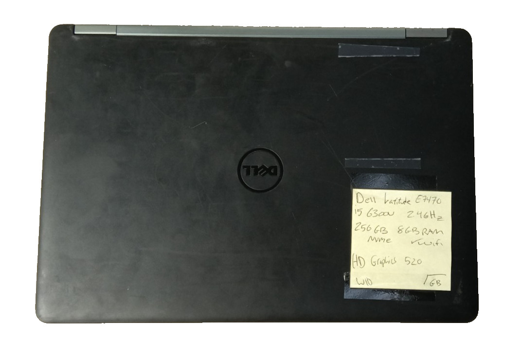 Dell Latitude E7470 i5 6300U 2.40GHz /8GB Ram /256GB NVME Win 10