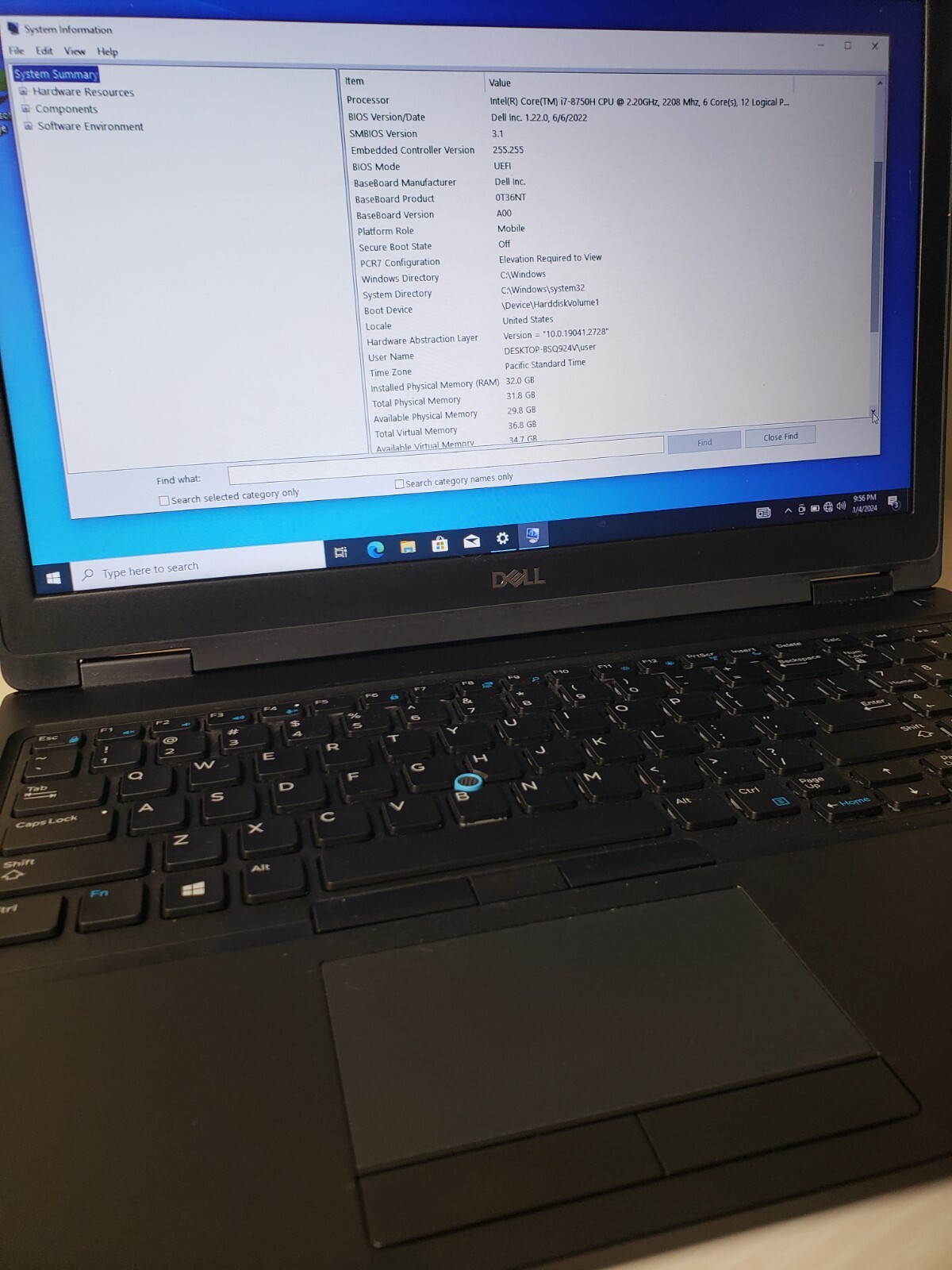 Dell Precision 3530 15” (32GB RAM, 1TB SSD Intel Core i7-8750H 2.2GHz) Laptop
