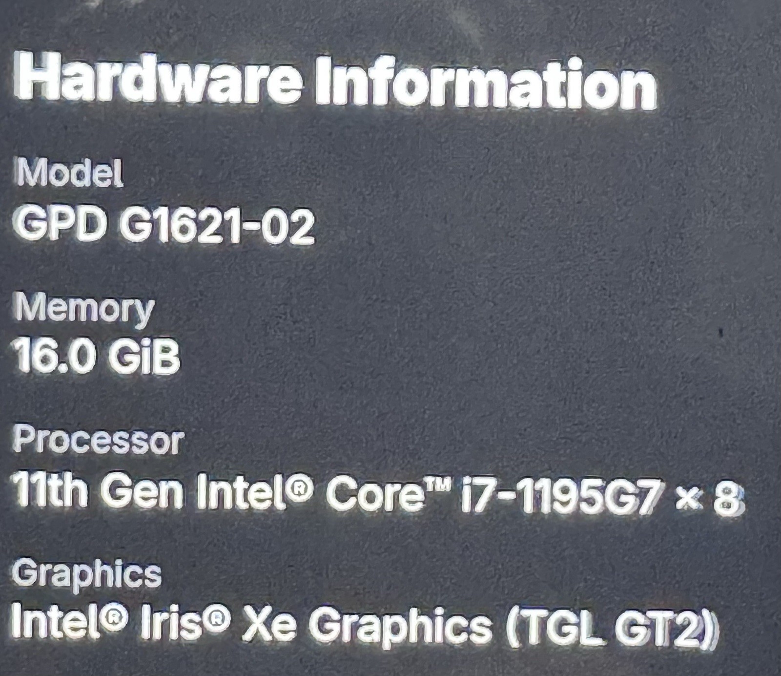 GPD Pocket 3 I7-1195G7, 16GB RAM w/ Accessories & Modules 256Gb SSD [NO OS]