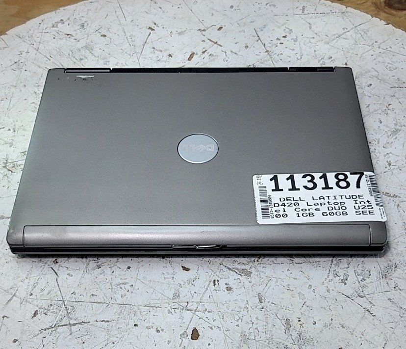 DELL LATITUDE D420 Laptop Intel Core DUO U2500 1GB 60GB SEE NOTES