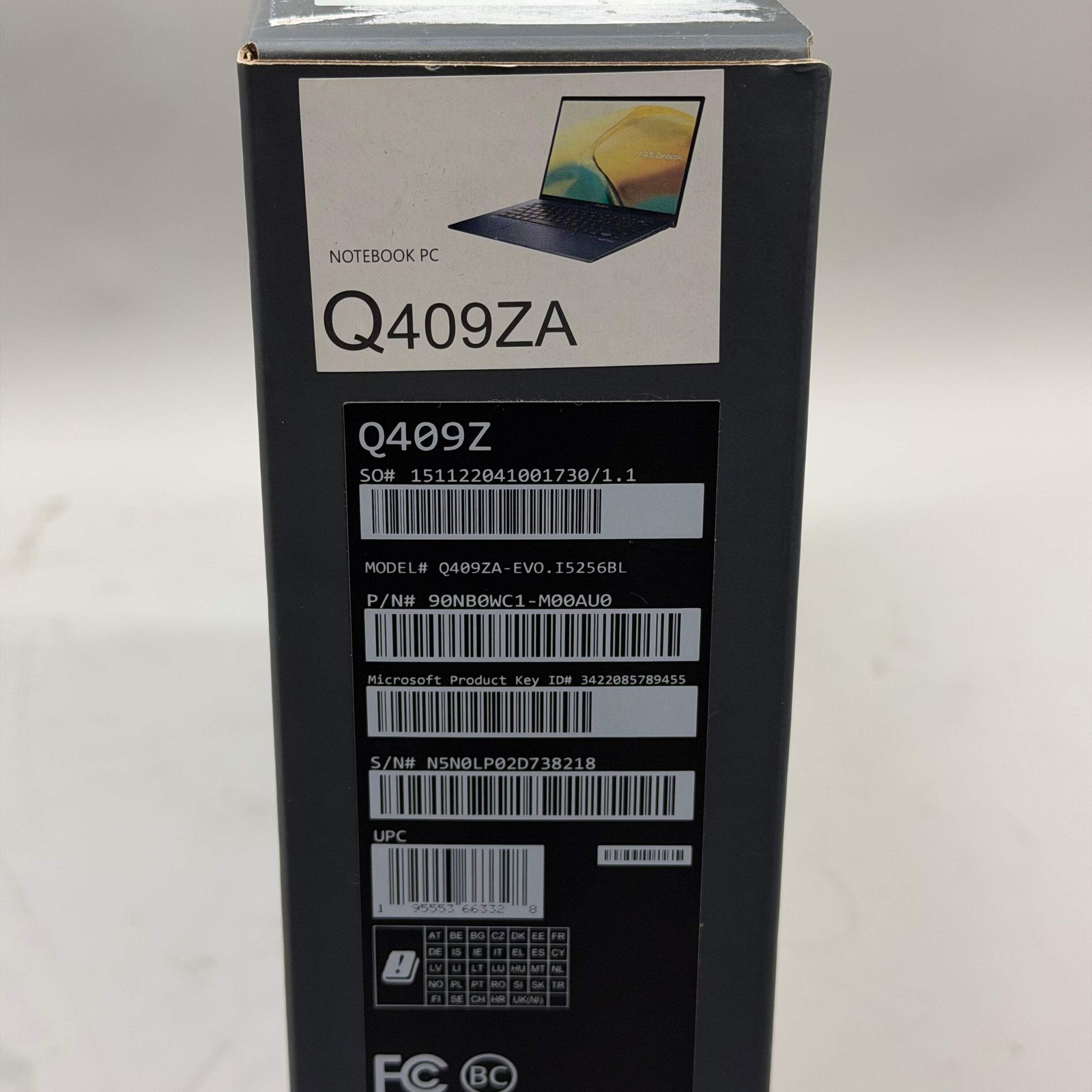 Asus ZenBook Q409ZA 14″ Core i5-1240P 1.70GHz 8GB RAM 256GB SSD